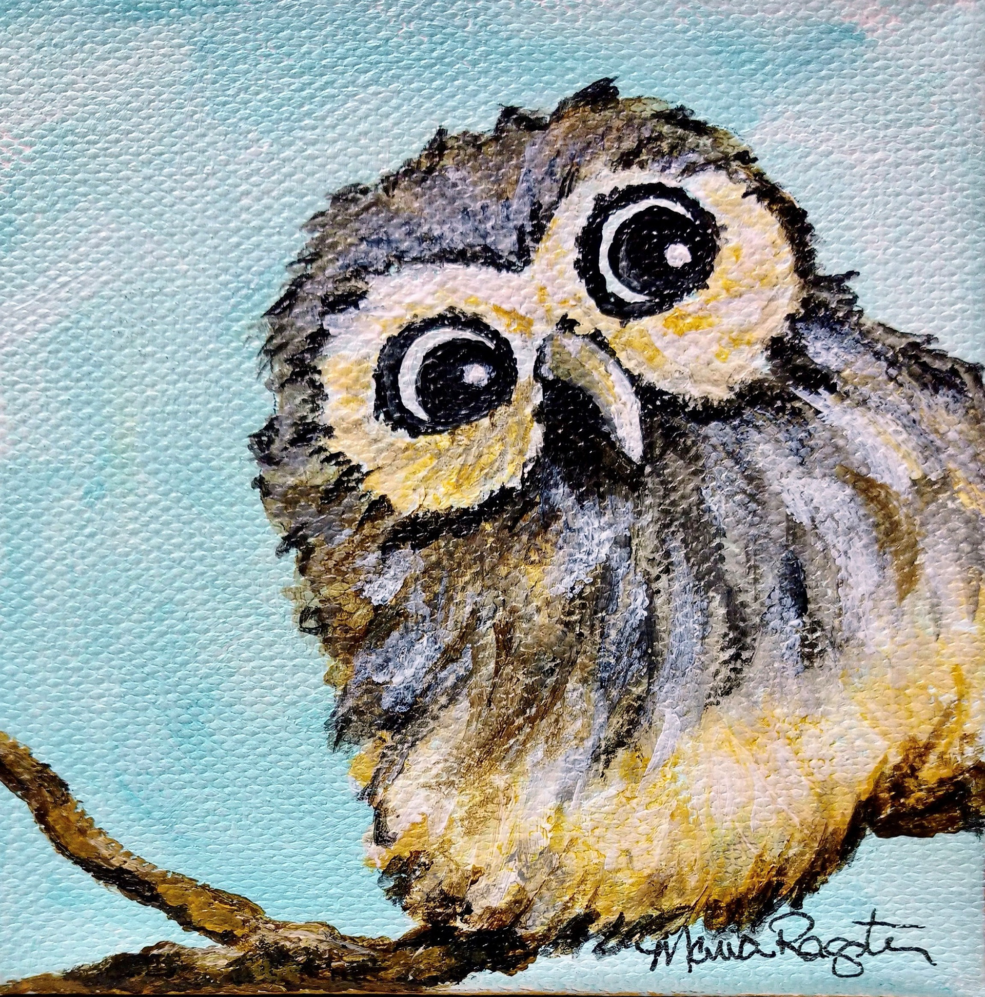 "Pippa" 4"x4" acrylic on canvas