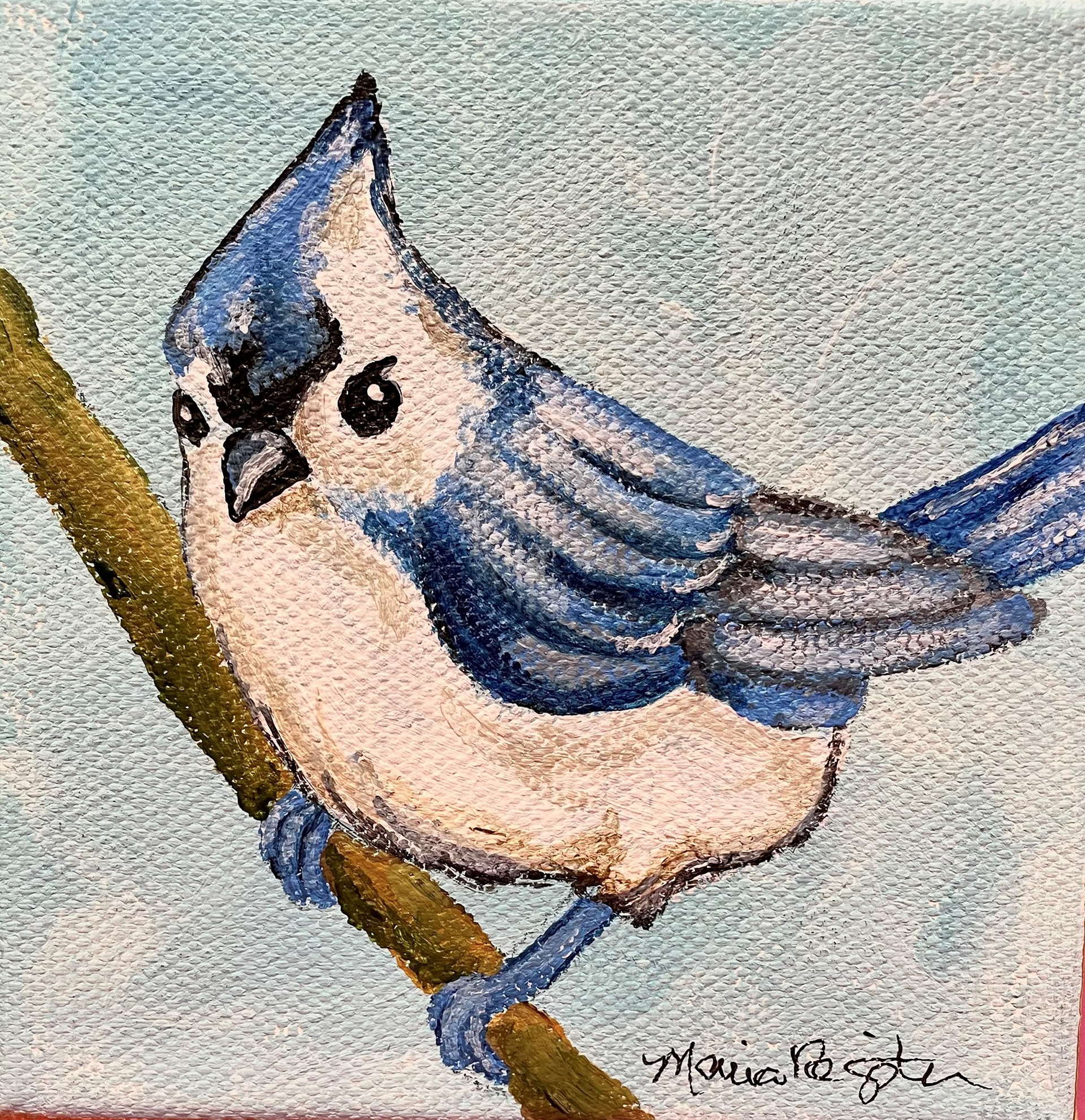 "Vinnie" 4"x4" acrylic on canvas