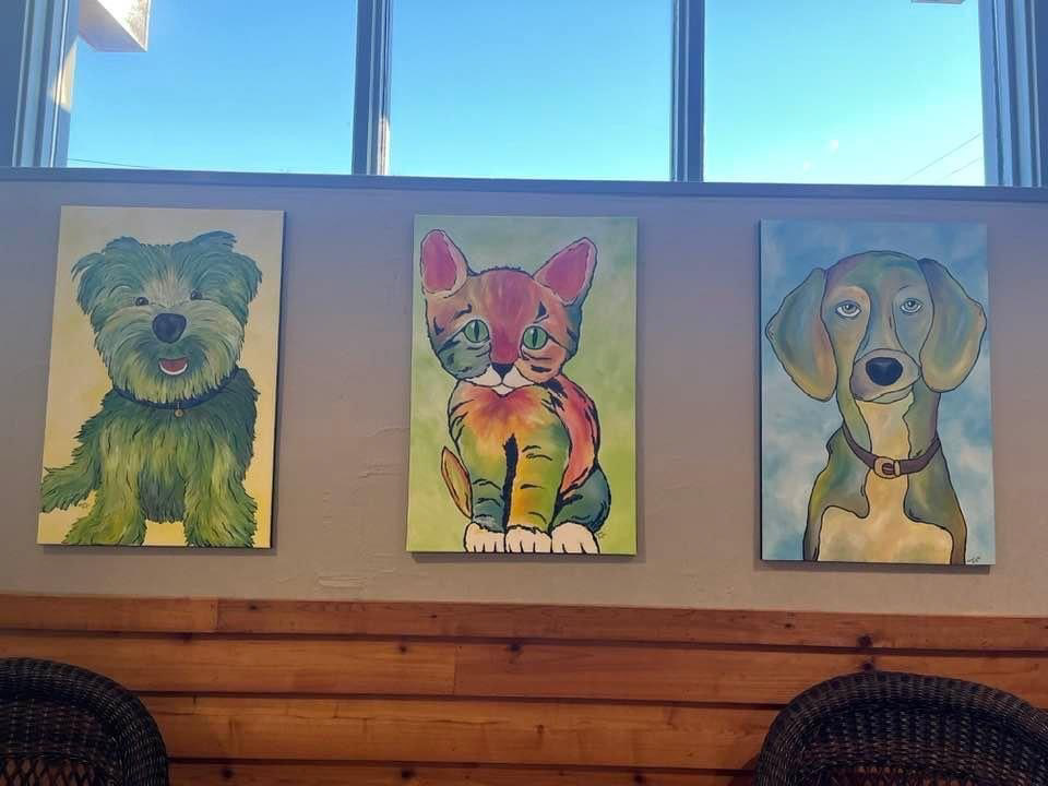 2019 Artwork Installation, Animal Hospital North, Hickory, NC