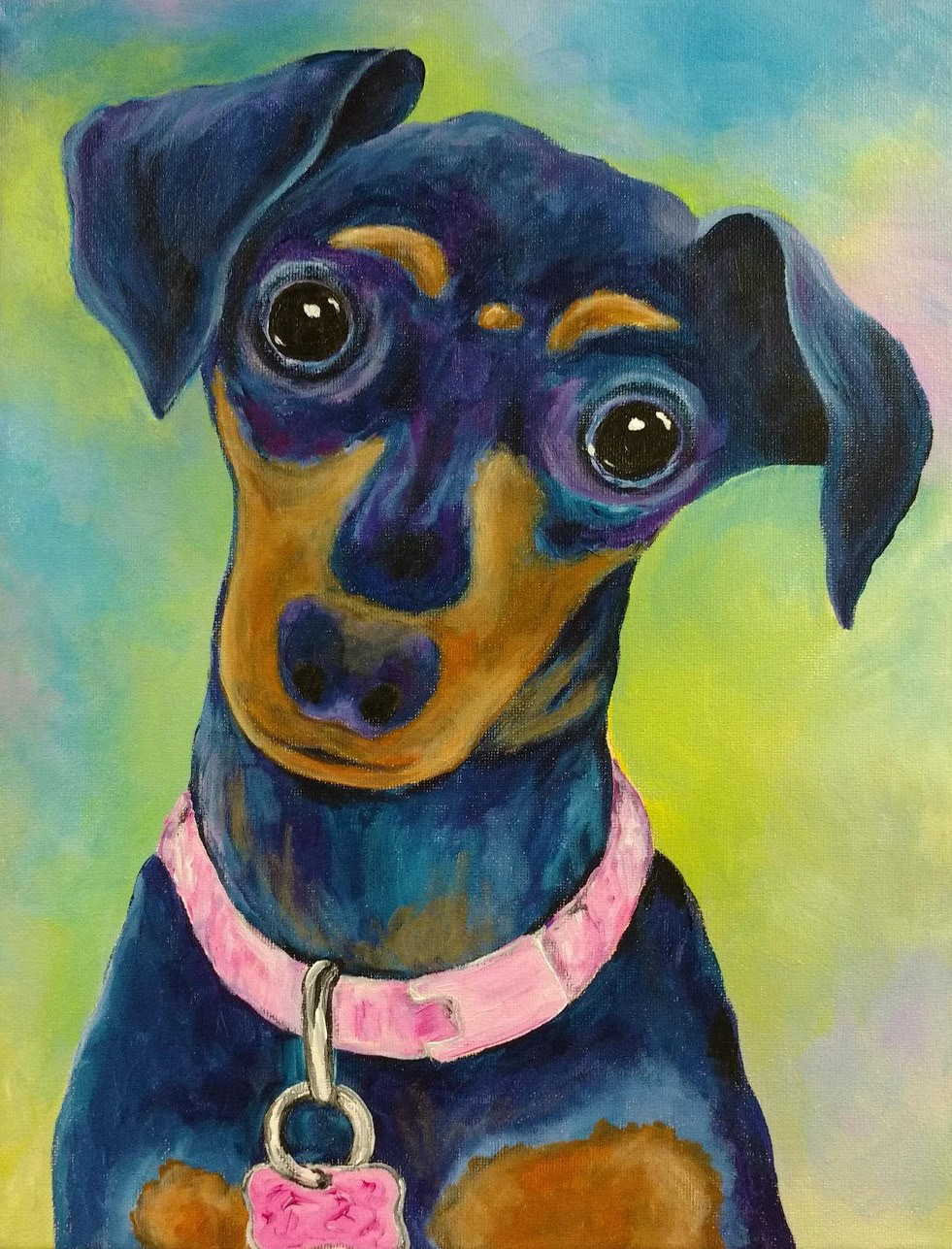 "Gretel" 11"x14" acrylic pet portrait