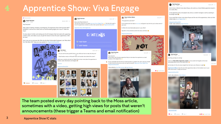 Posted additional social content on our internal Channel 4 Social Media