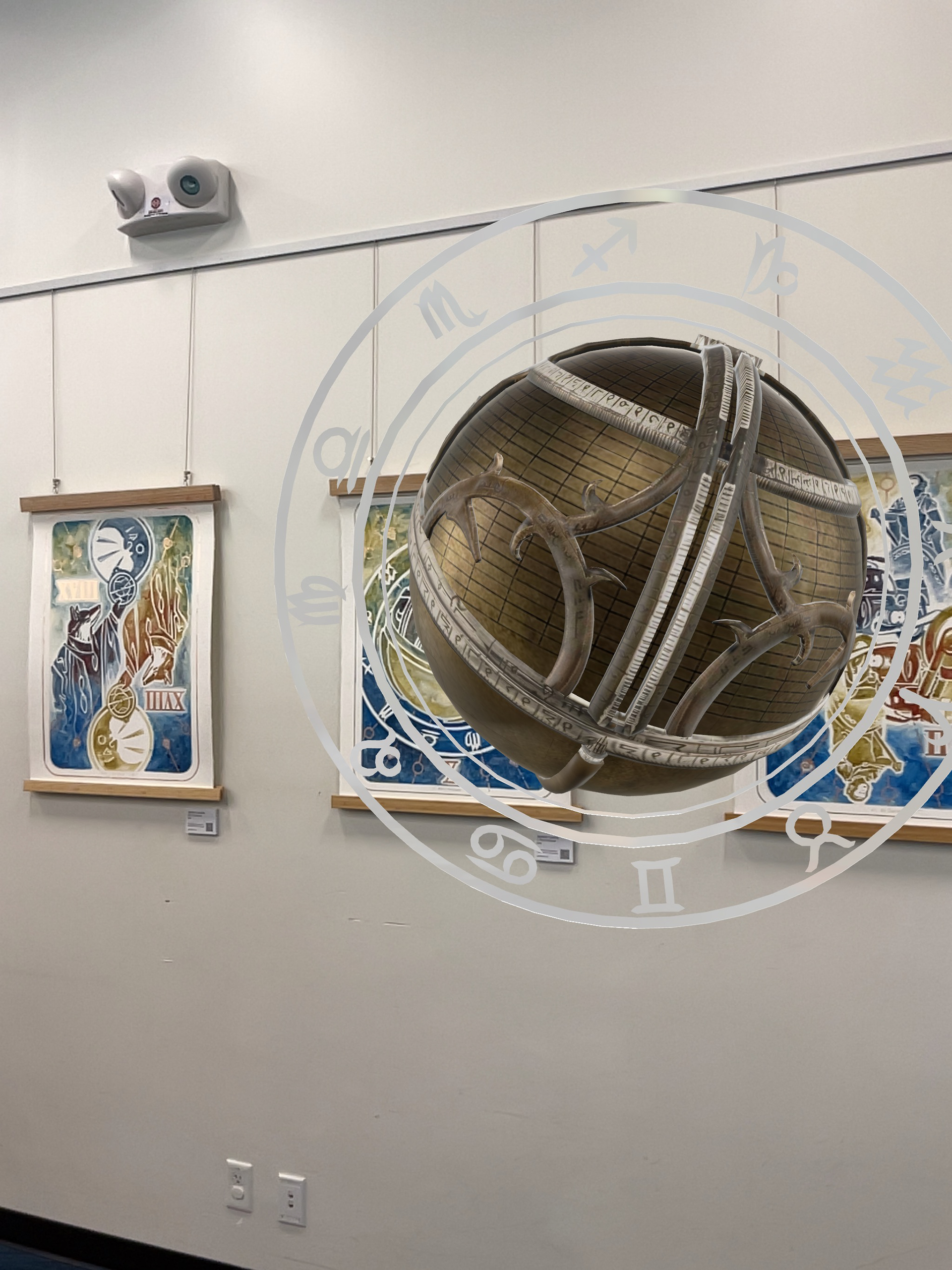 AR capture of the X: Rota Fortunae ancient 3D spherical astrolabe