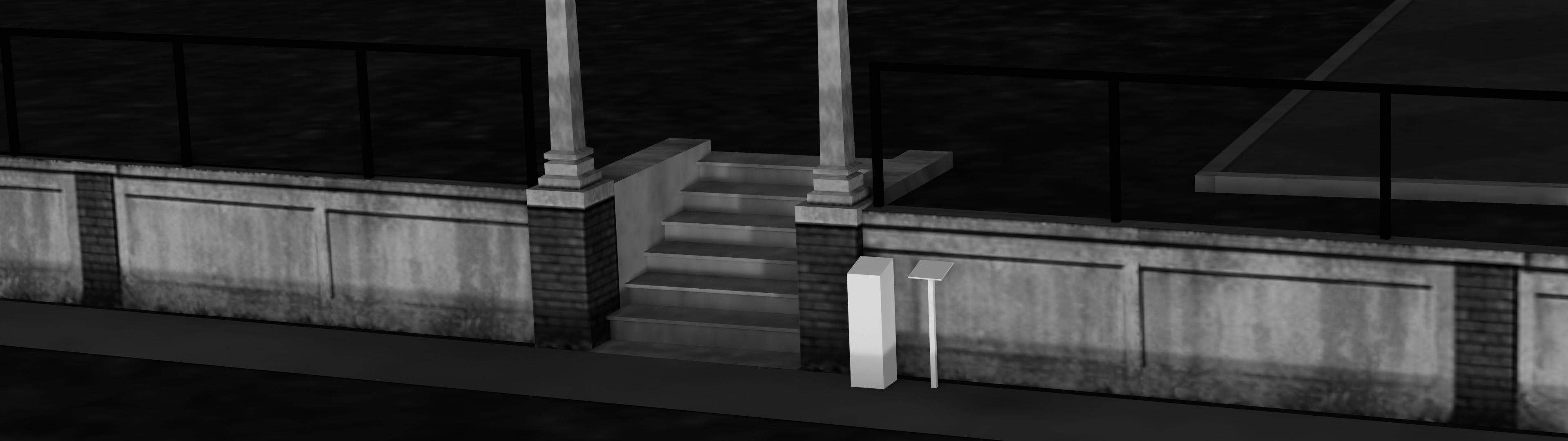 3D rendering of entry point sign location