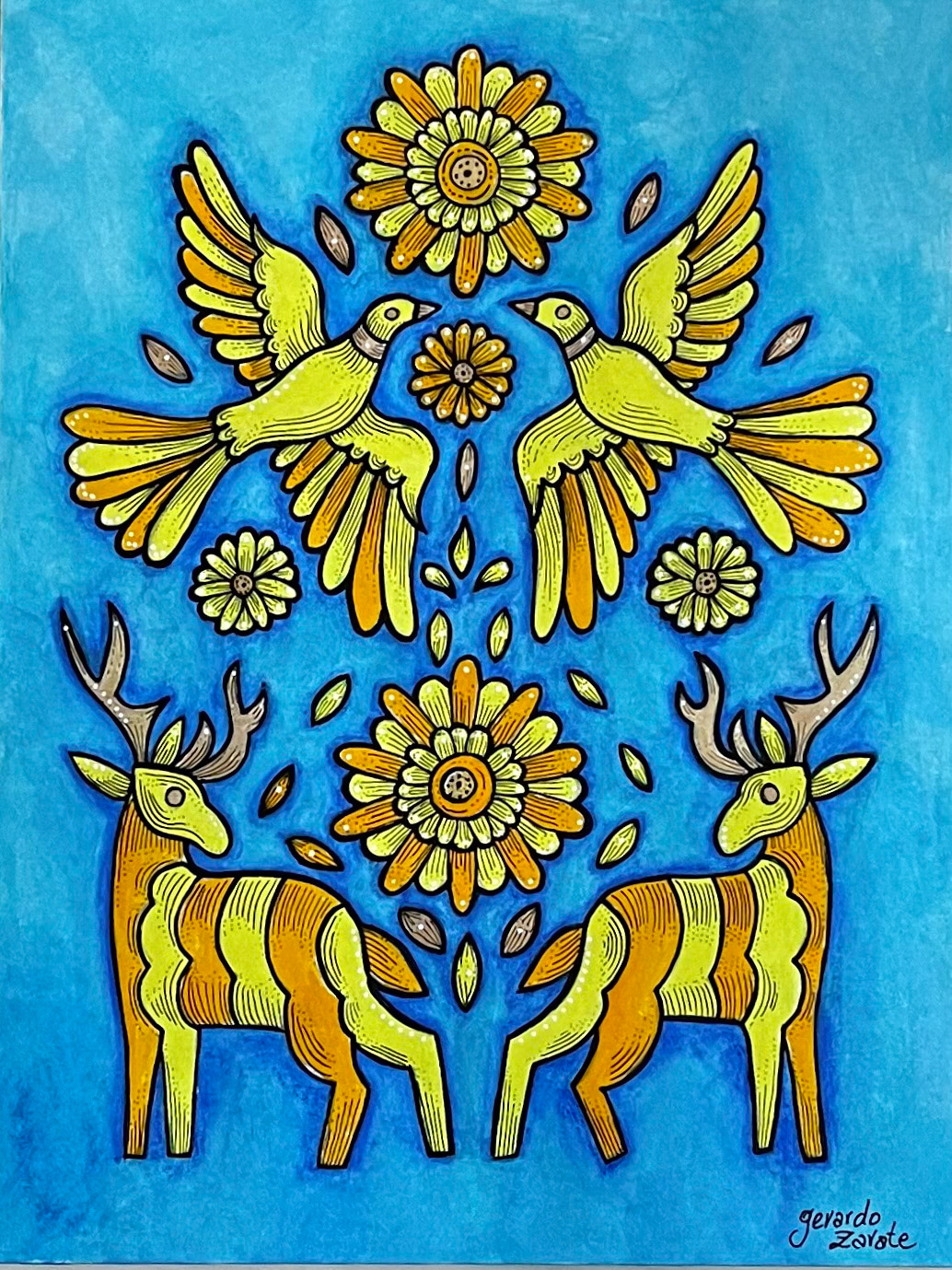 In a Dream - watercolors on paper.