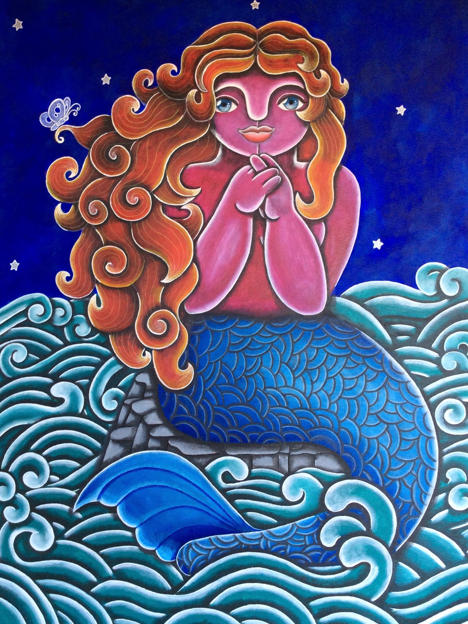 La Sirena - acrylics on canvas.