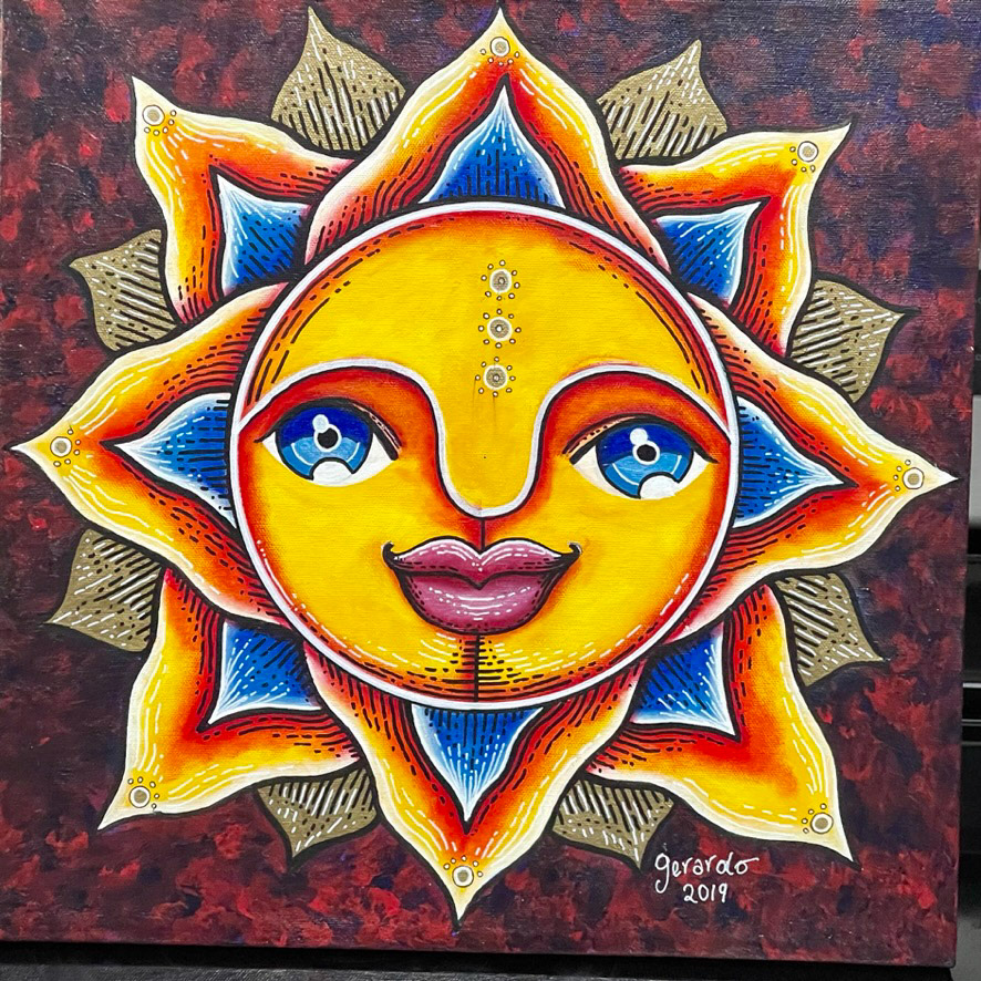 El Sol - acrylics on canvas.