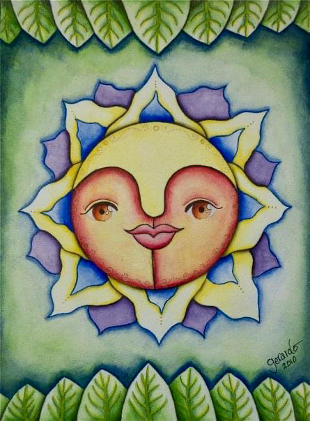 The Sun - watercolors on paper