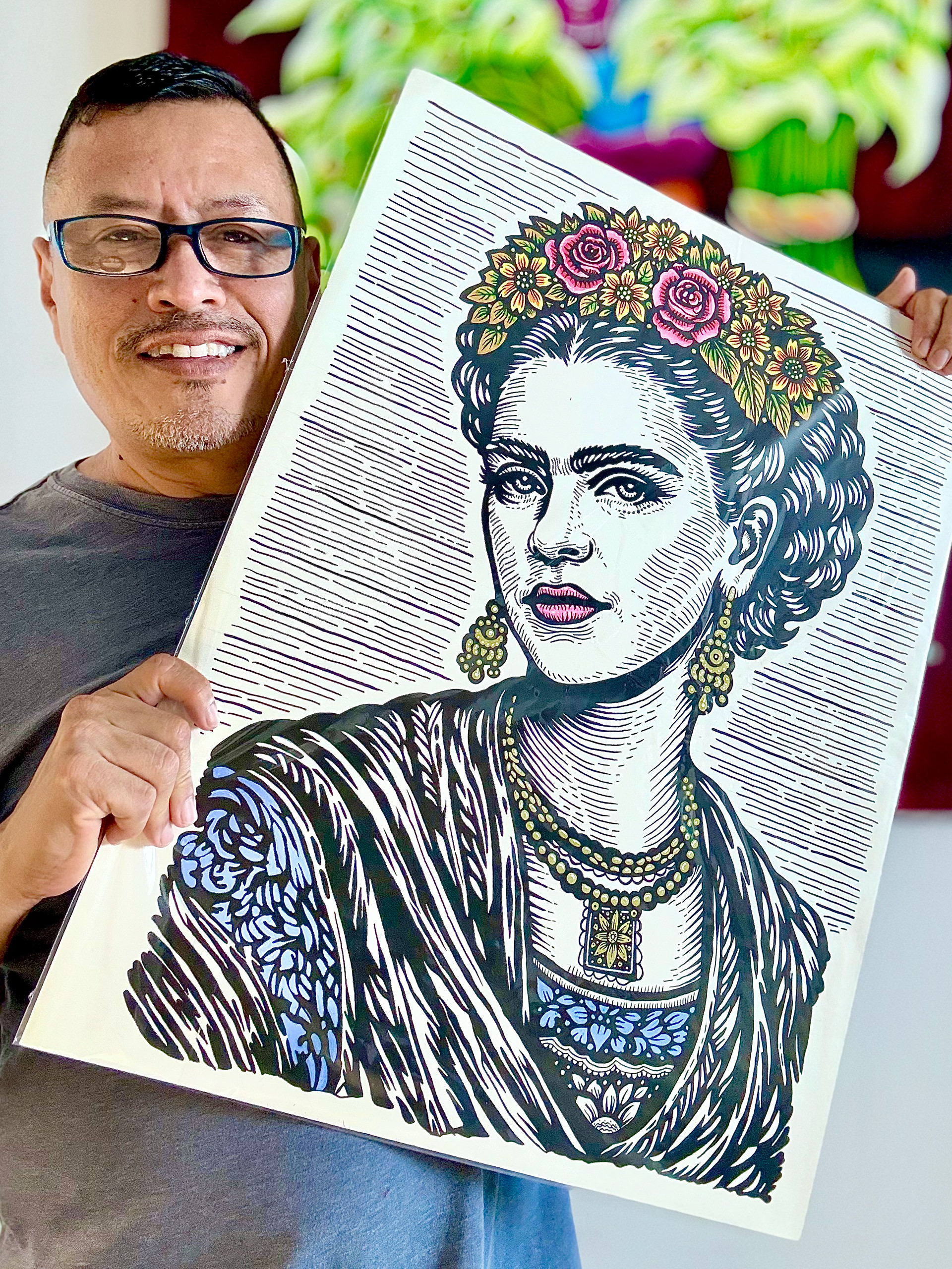 Oh Frida - Acrylics/watercolors. 2026