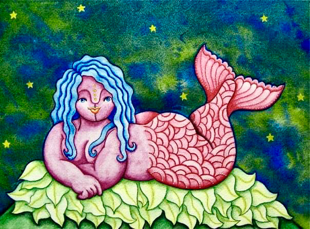 Mermaid - watercolors on paper