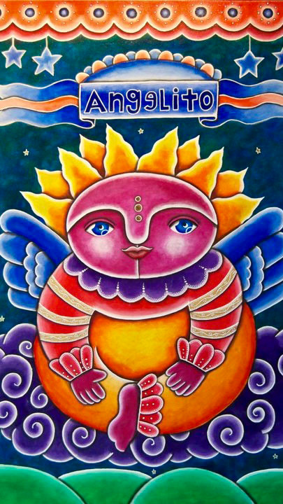 Angelito - acrylics on canvas.