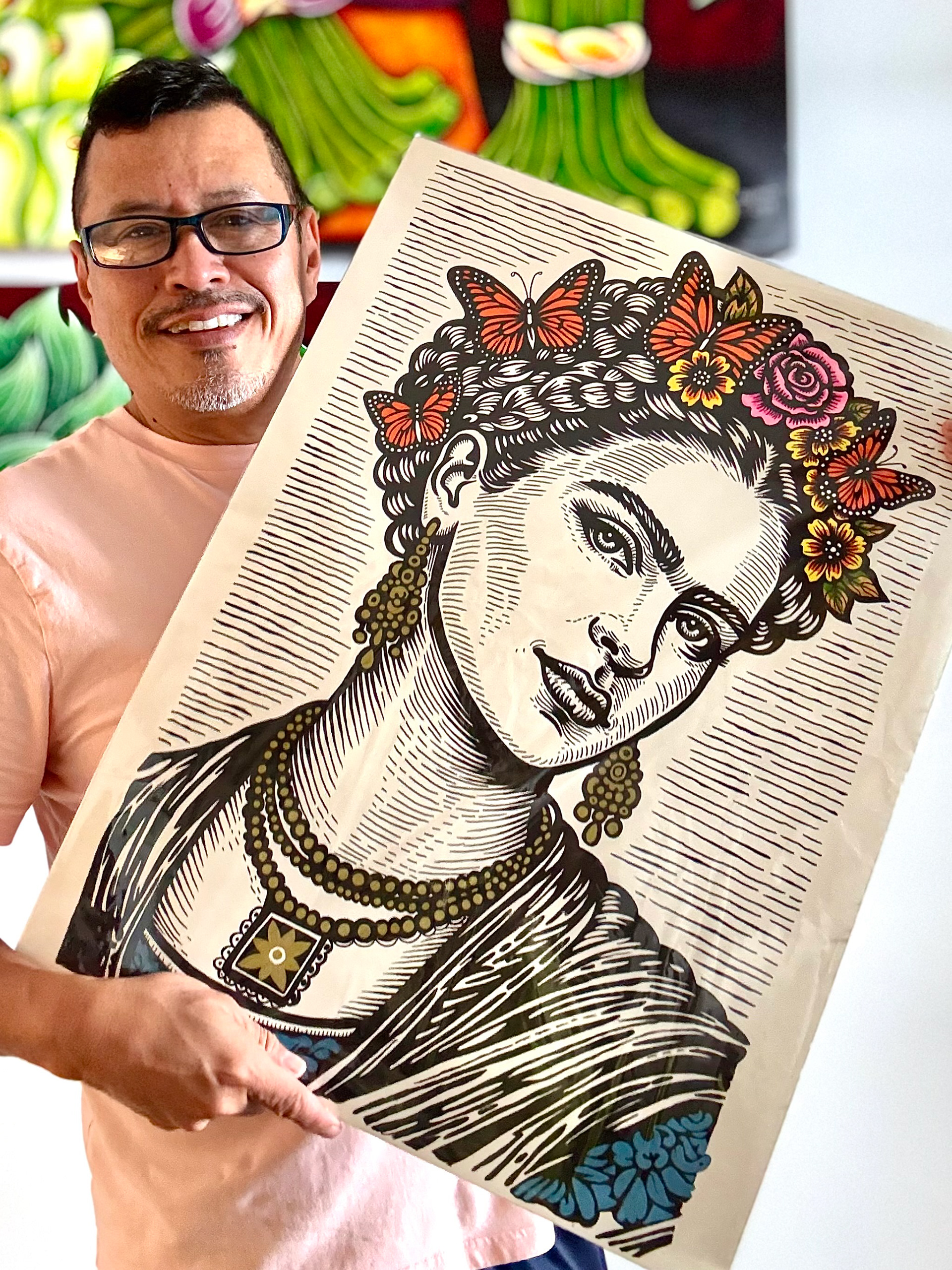 Oh Frida - Acrylics/watercolors. 2026