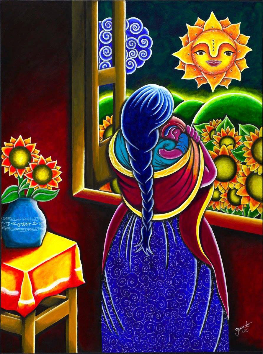 Amor de Madre - acrylics on canvas.