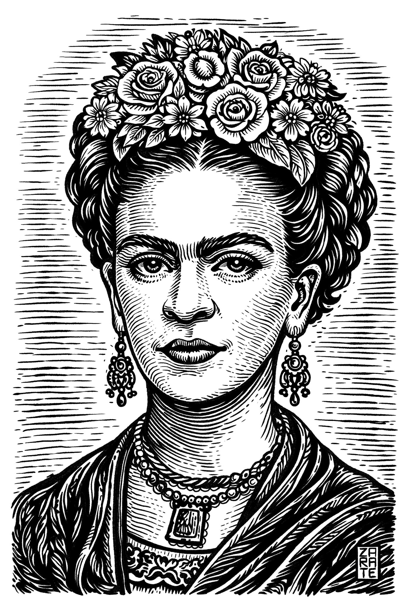 Oh Frida - Acrylics/watercolors. 2026