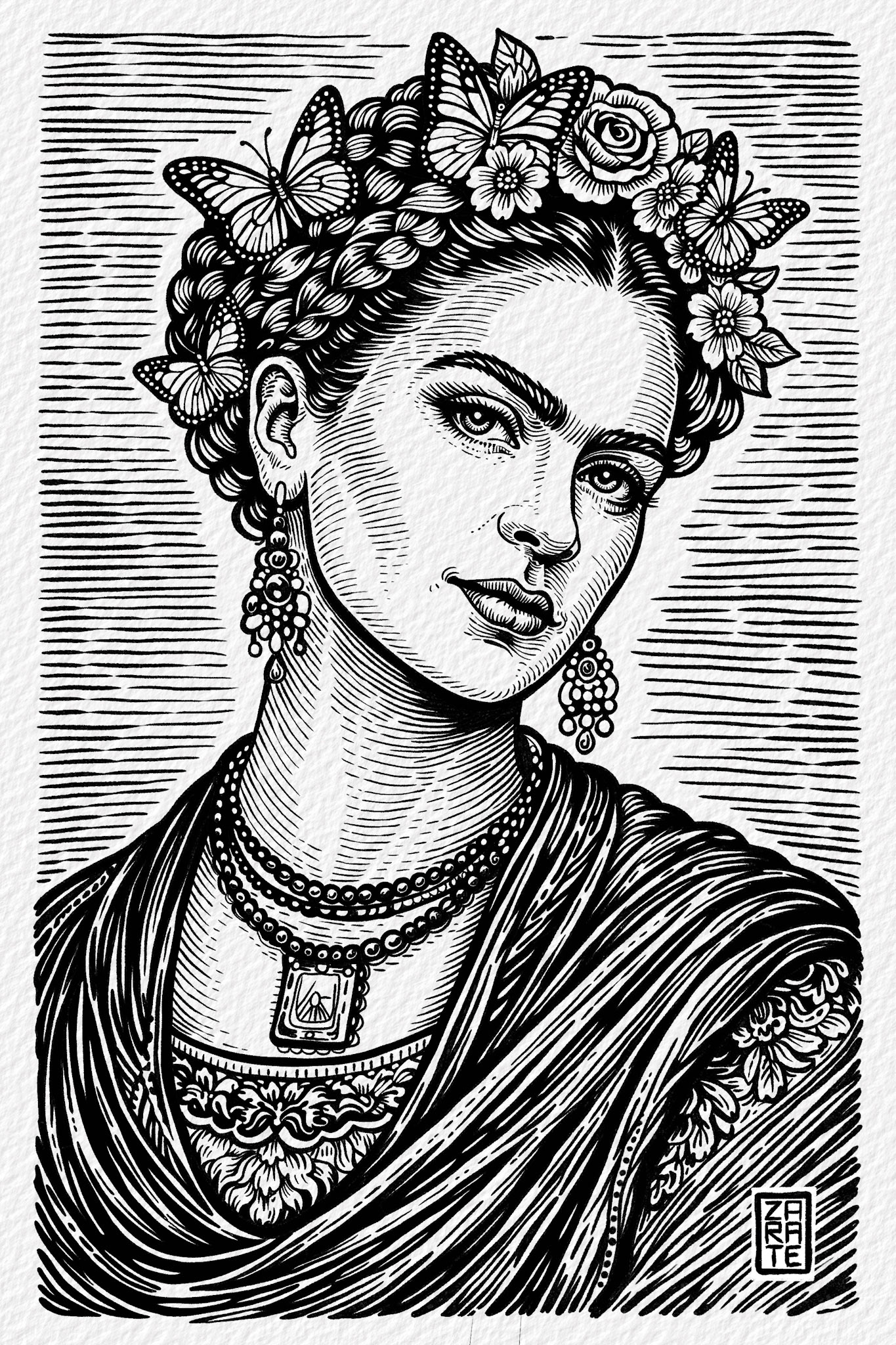 Oh Frida - Acrylics/watercolors. 2026