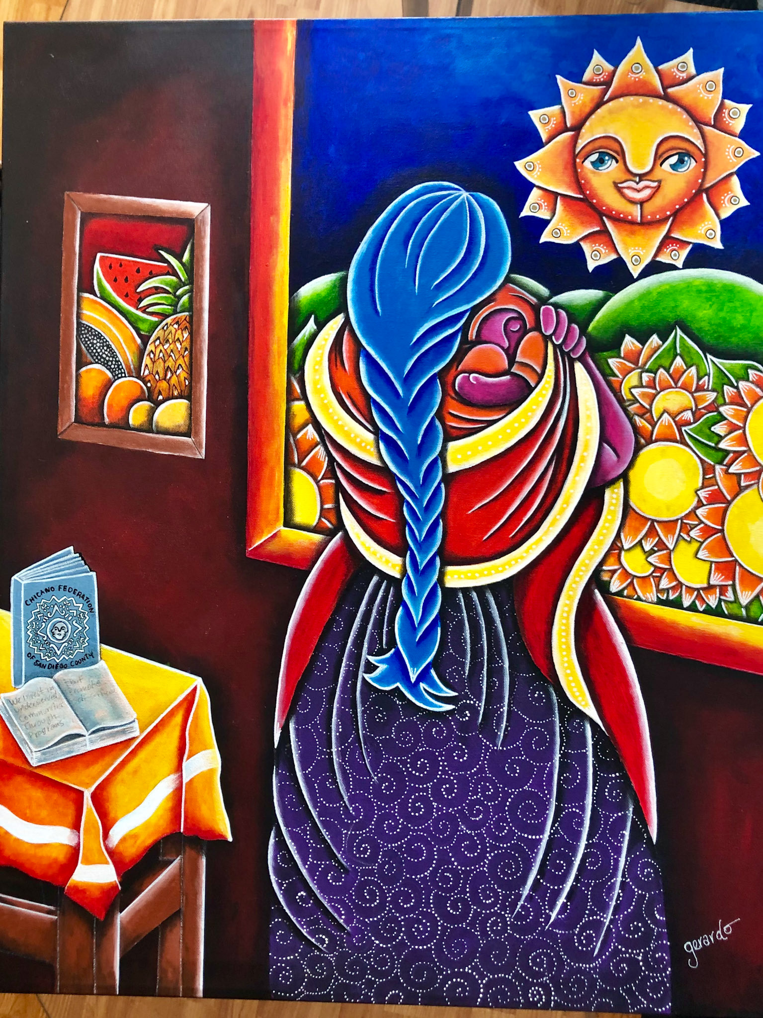 Mothers Love - acrylics on canvas.