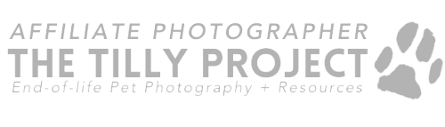 Tilly Project Affiliate Photographer Logo, End Of Life Pet Photography, Resources, Paw Print, CCPLLC Cheyenne WY