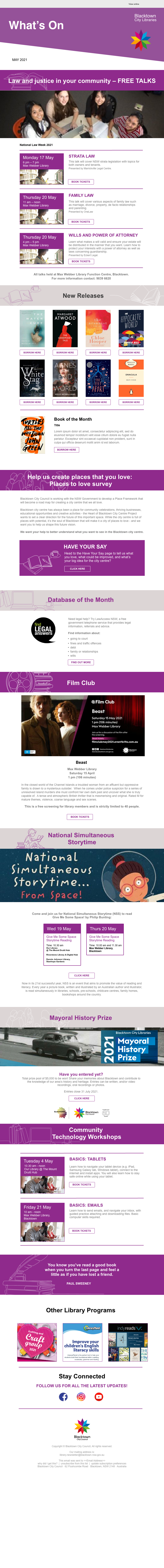 Monthly Library Edm Template - General