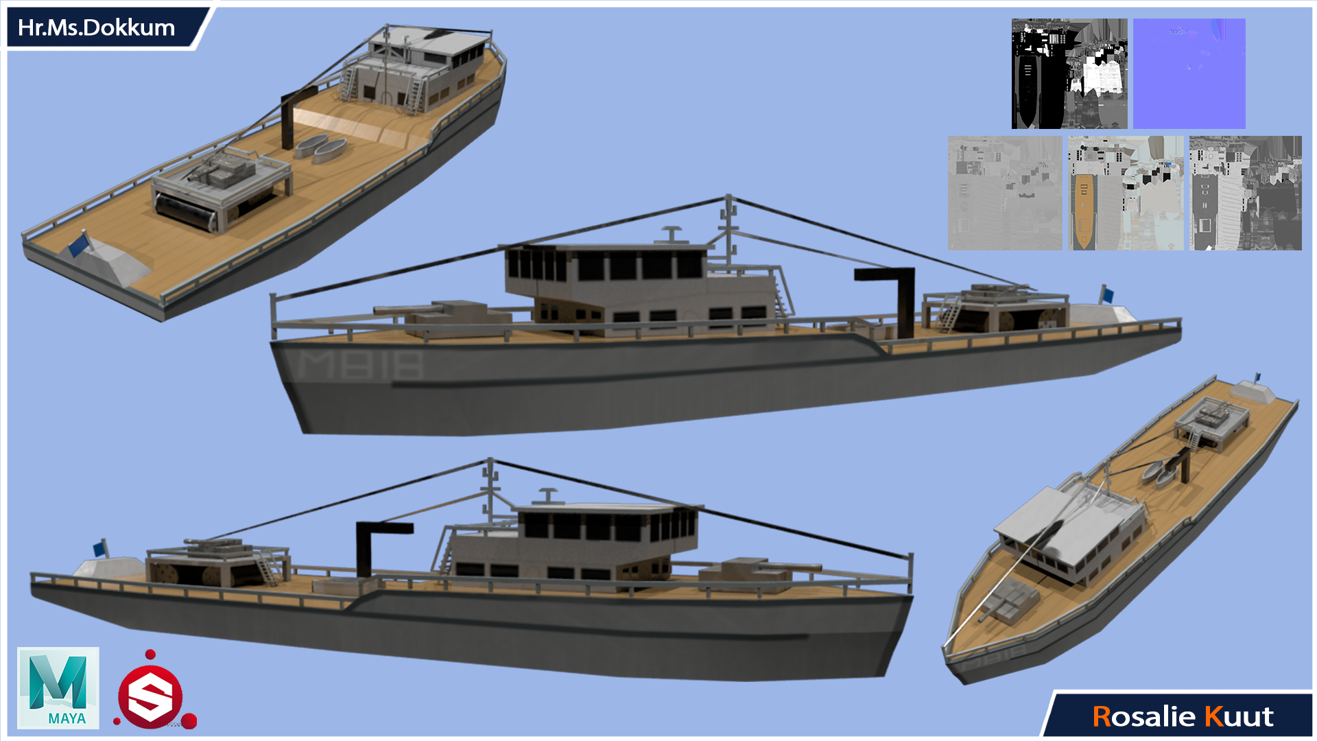 MODEL SHIP HR.MS.DOKKUM SHEET