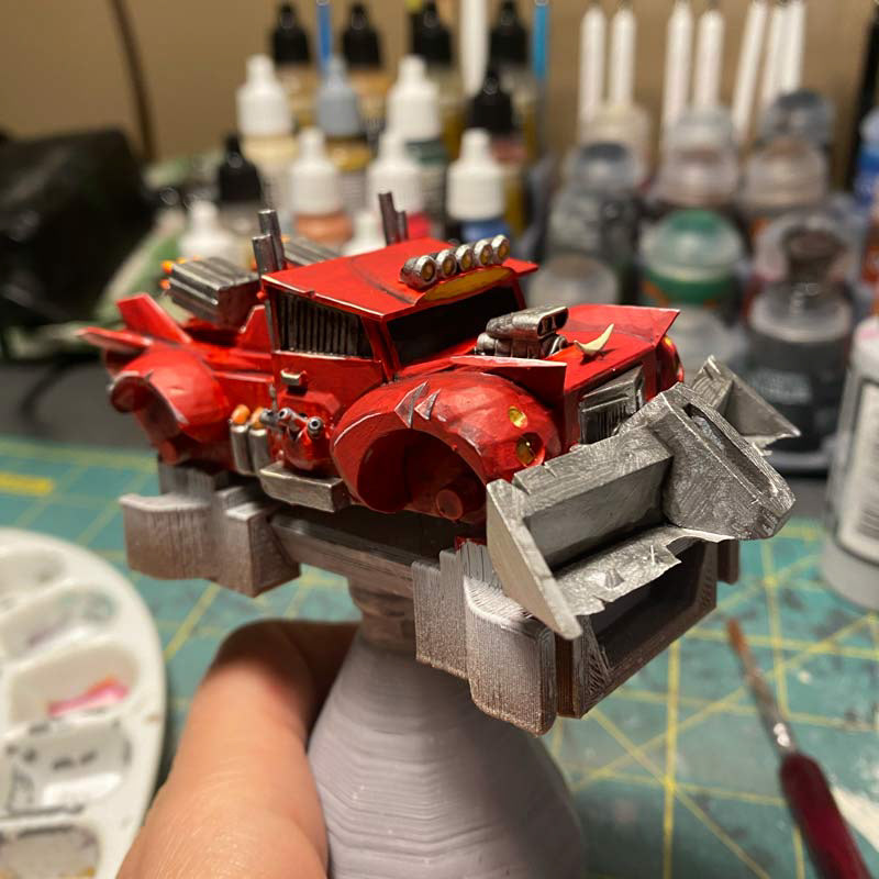 Painted 3d death plow