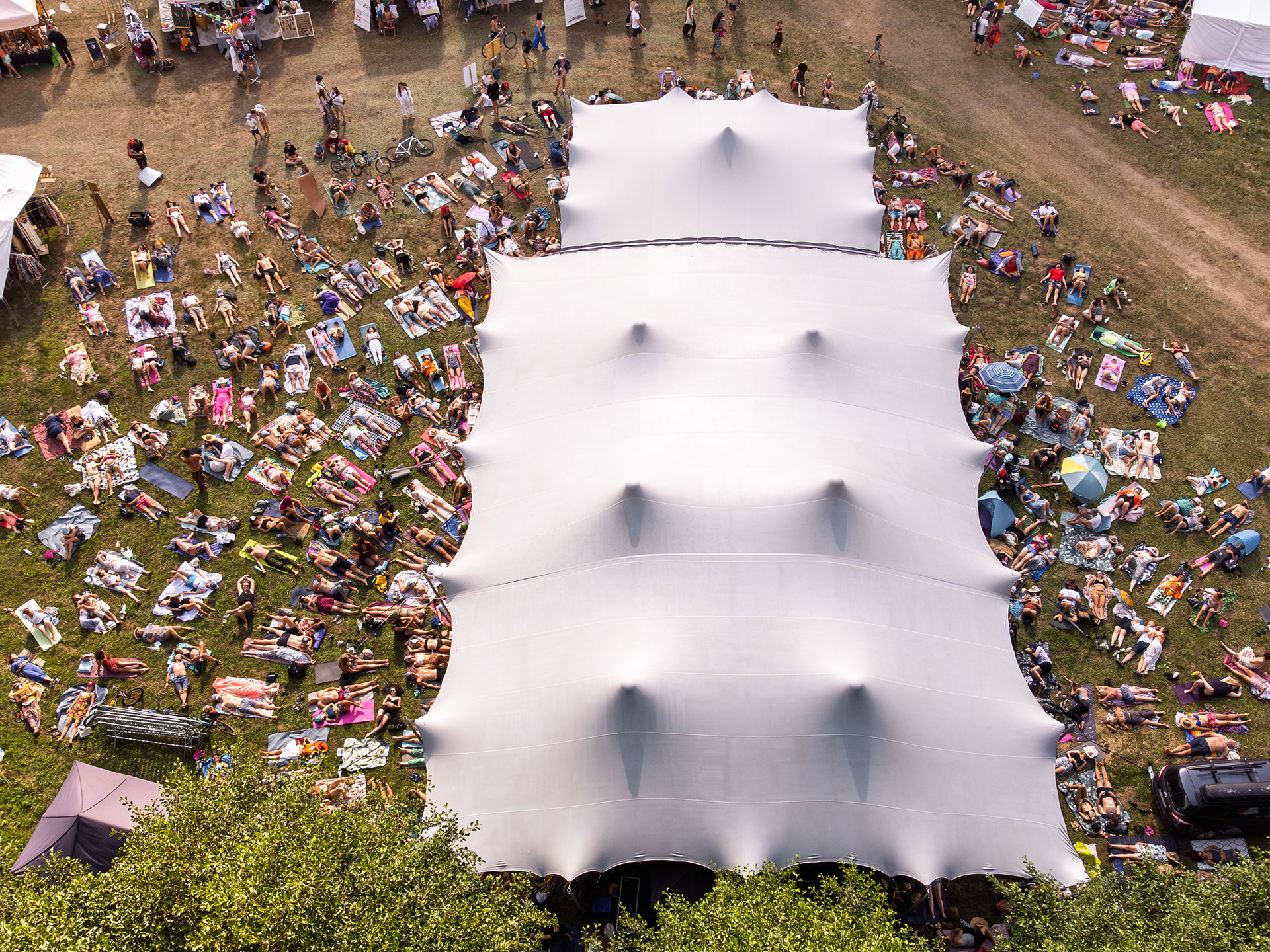 ujęcie z powietrza festiwal wibracje