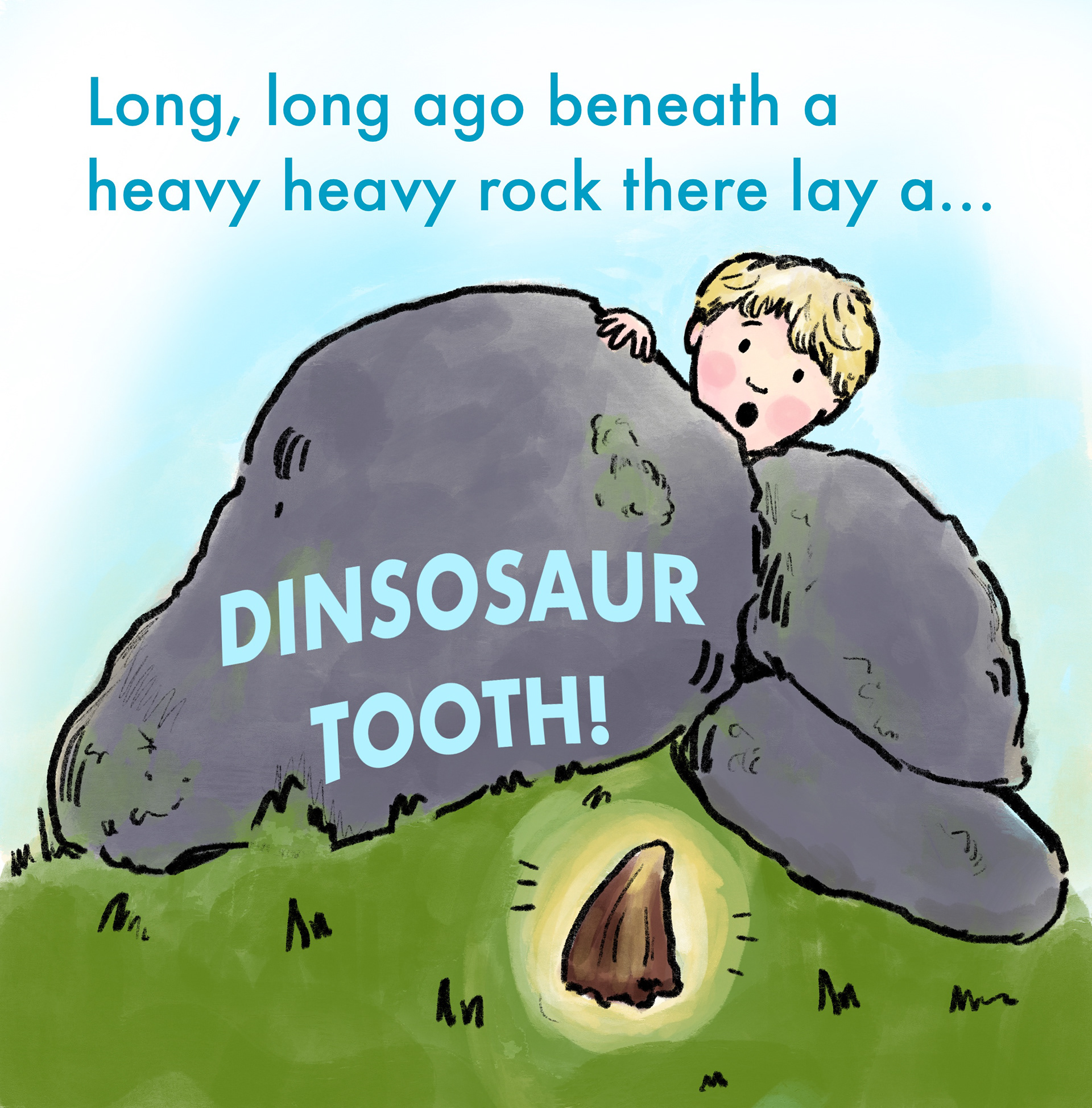 Excerpt from children's book illustration 'The Dinosaur Tooth'