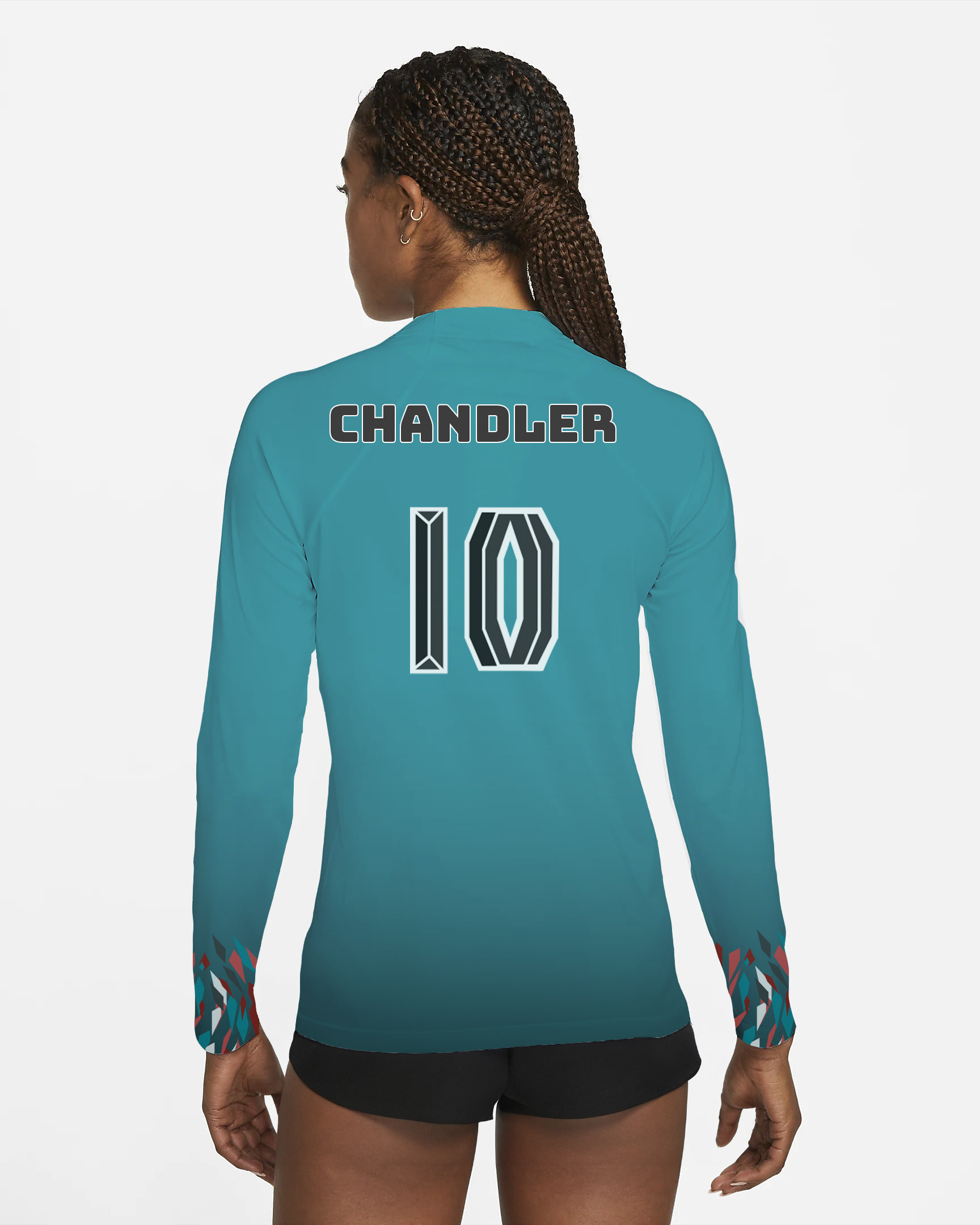 Teal jersey - back