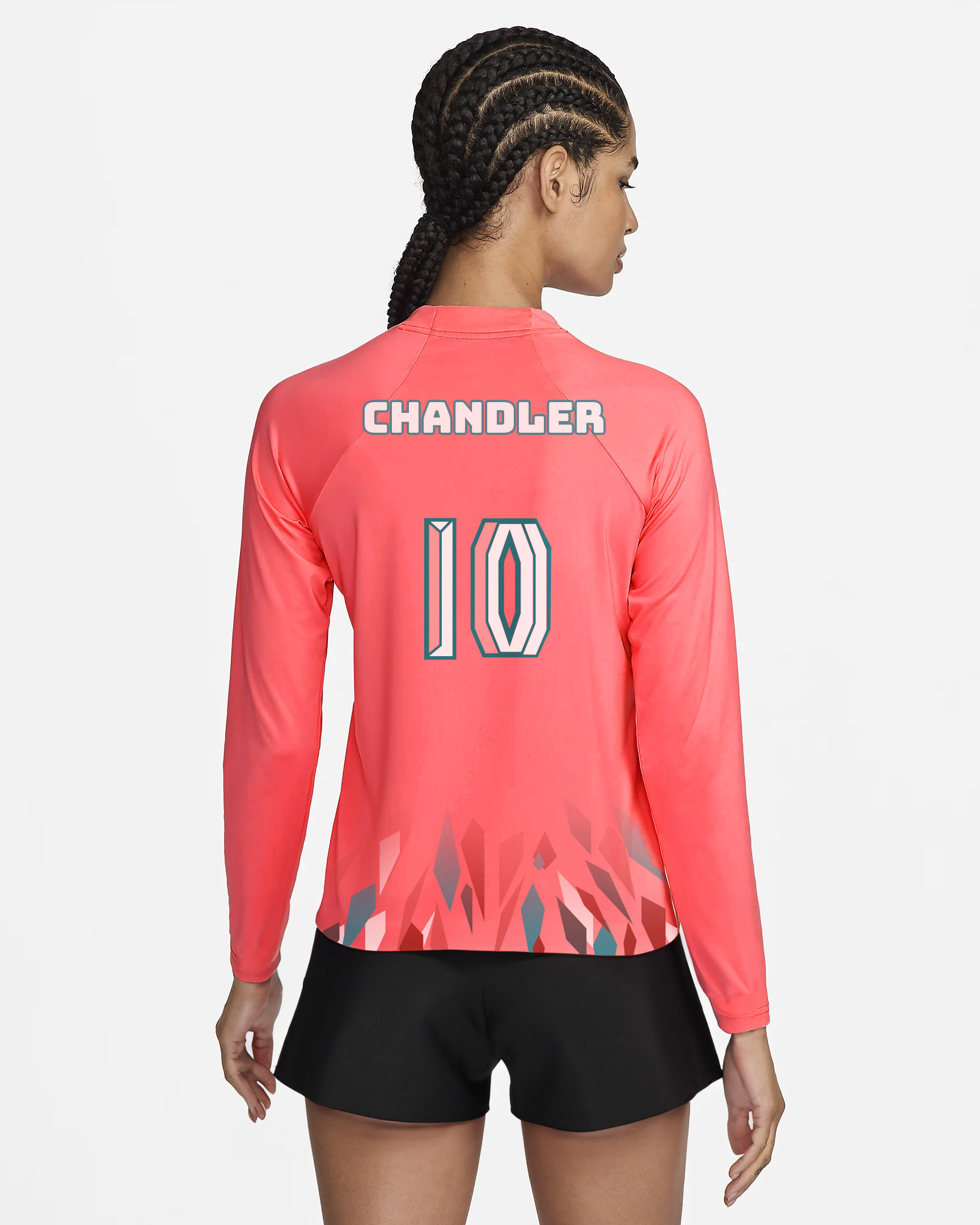 Coral jersey - back