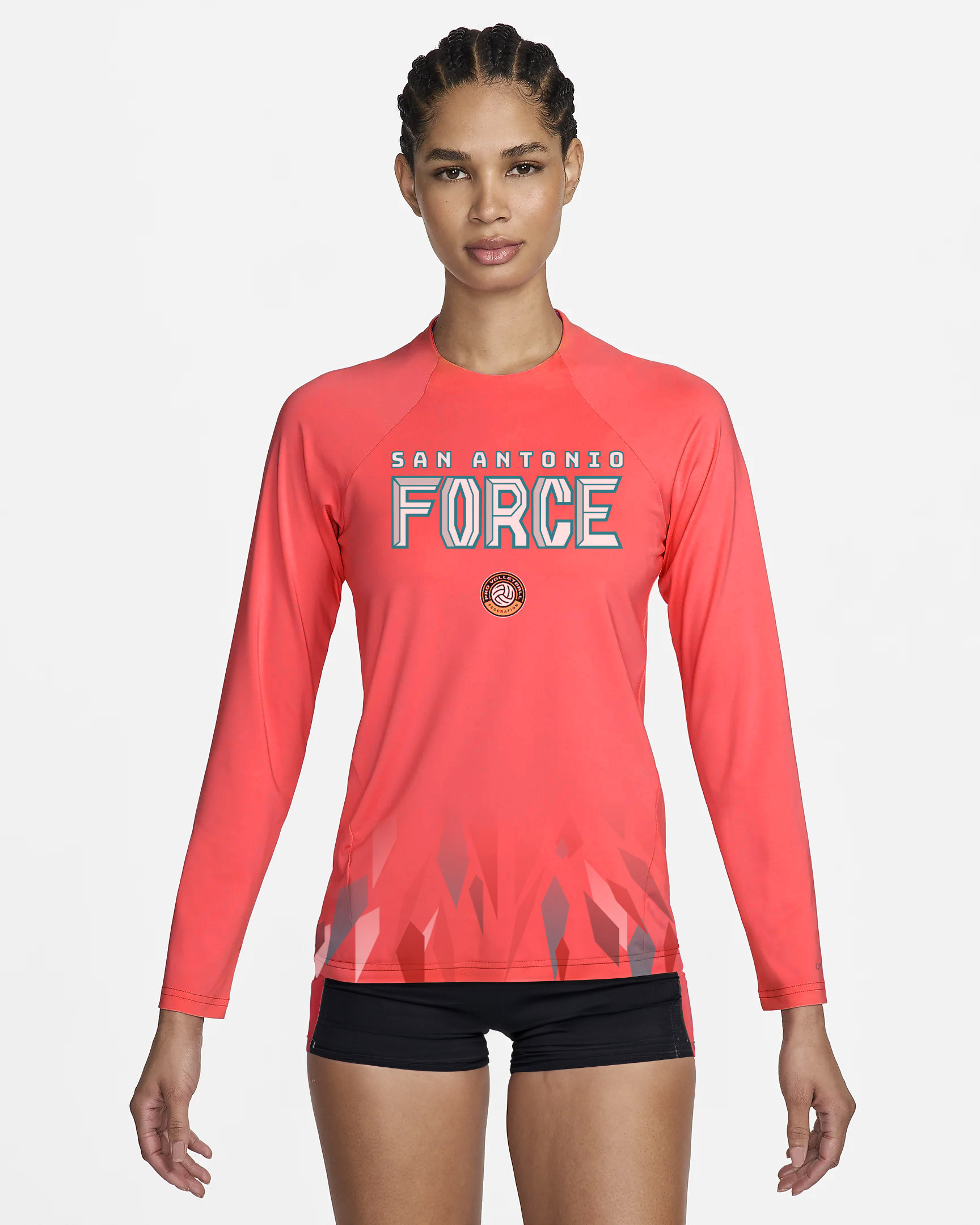 Coral jersey - front
