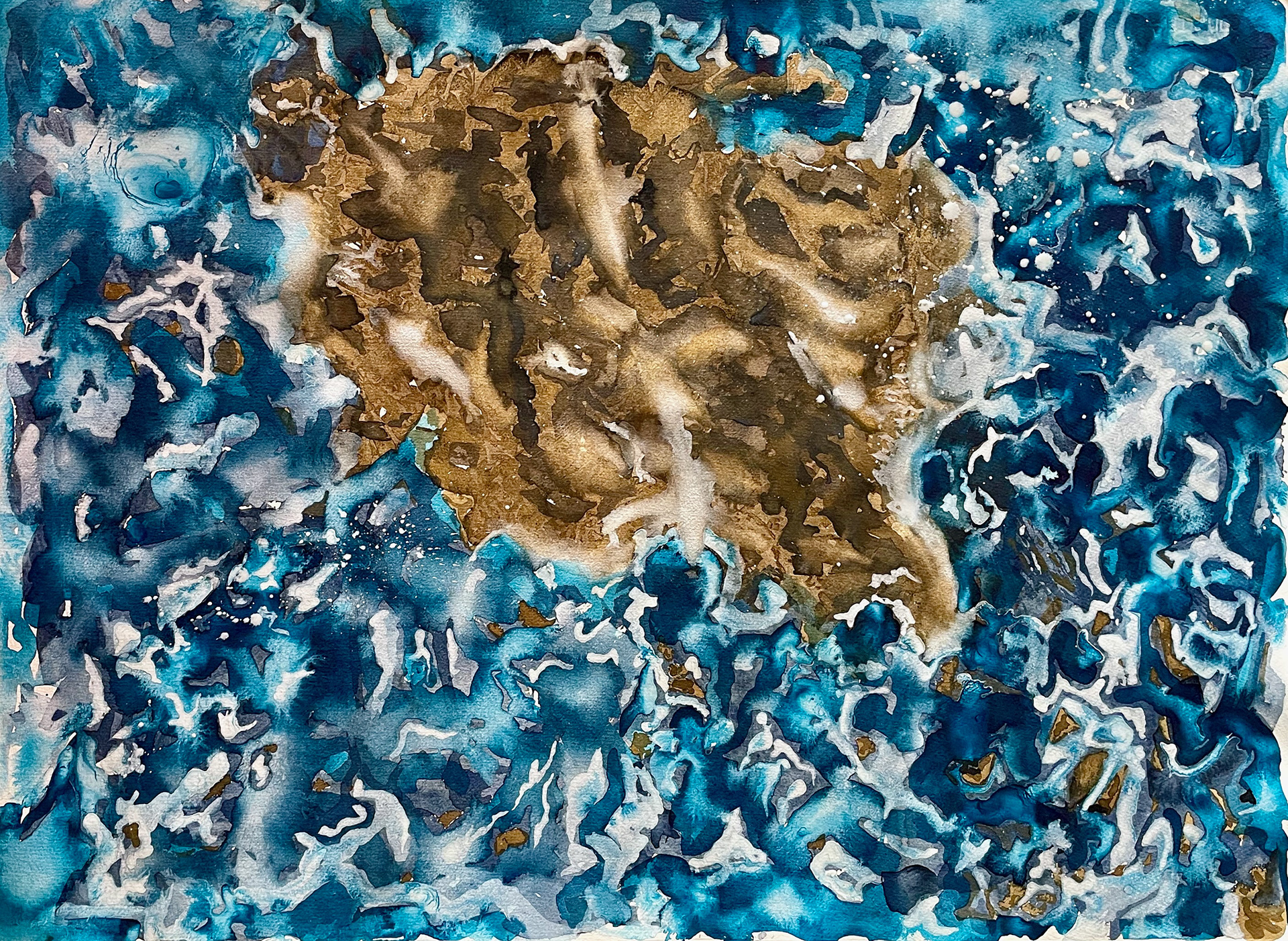 Island Life, Watercolour, 36" x 46" unframed, £195