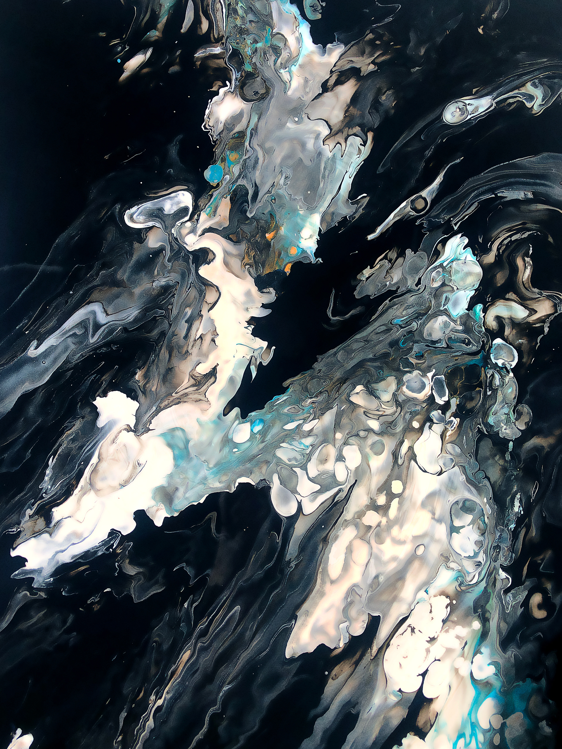 "Efflorescence" | Paint pour