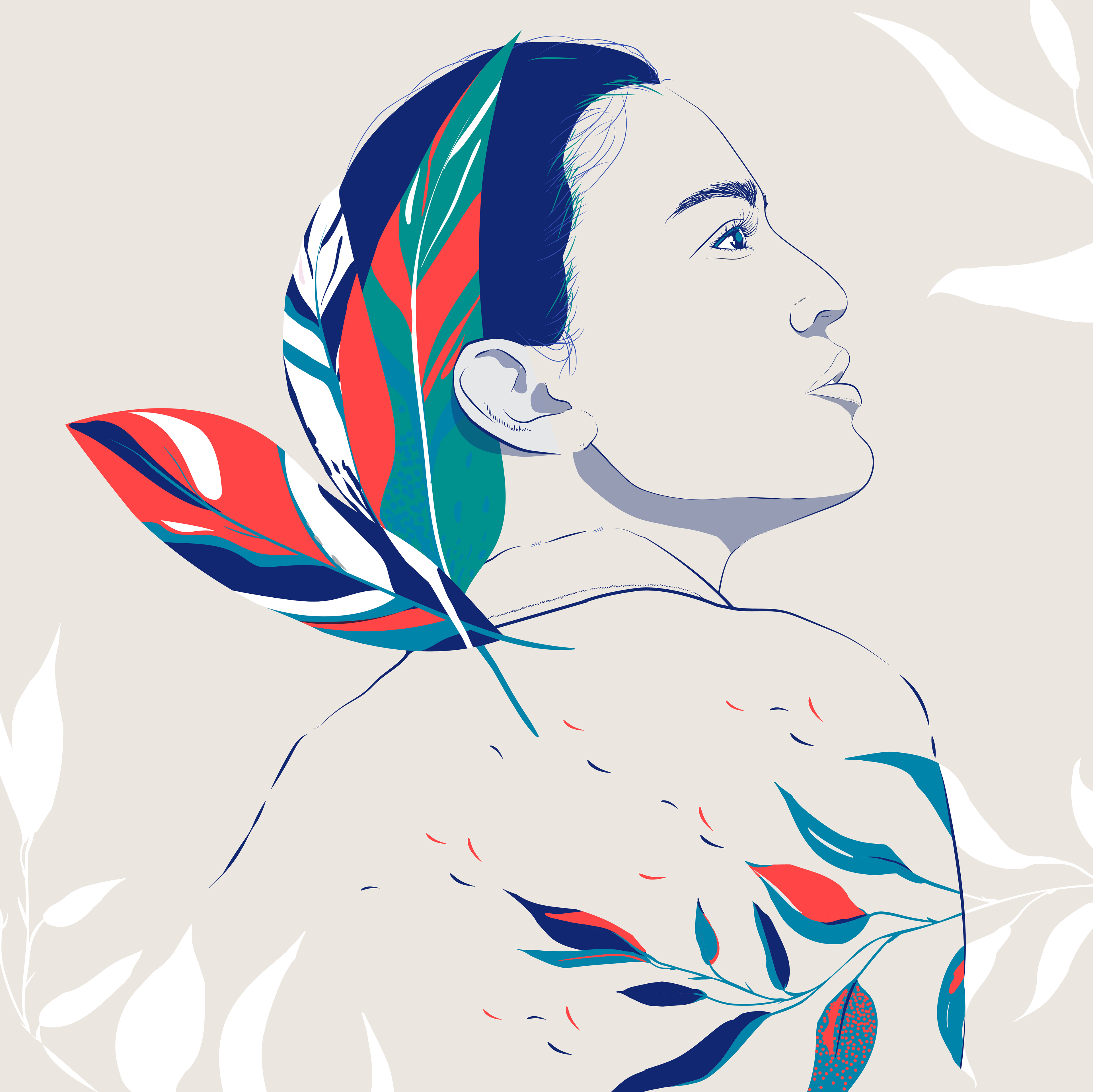 "Awakened (Grey)" | Digital illustrations