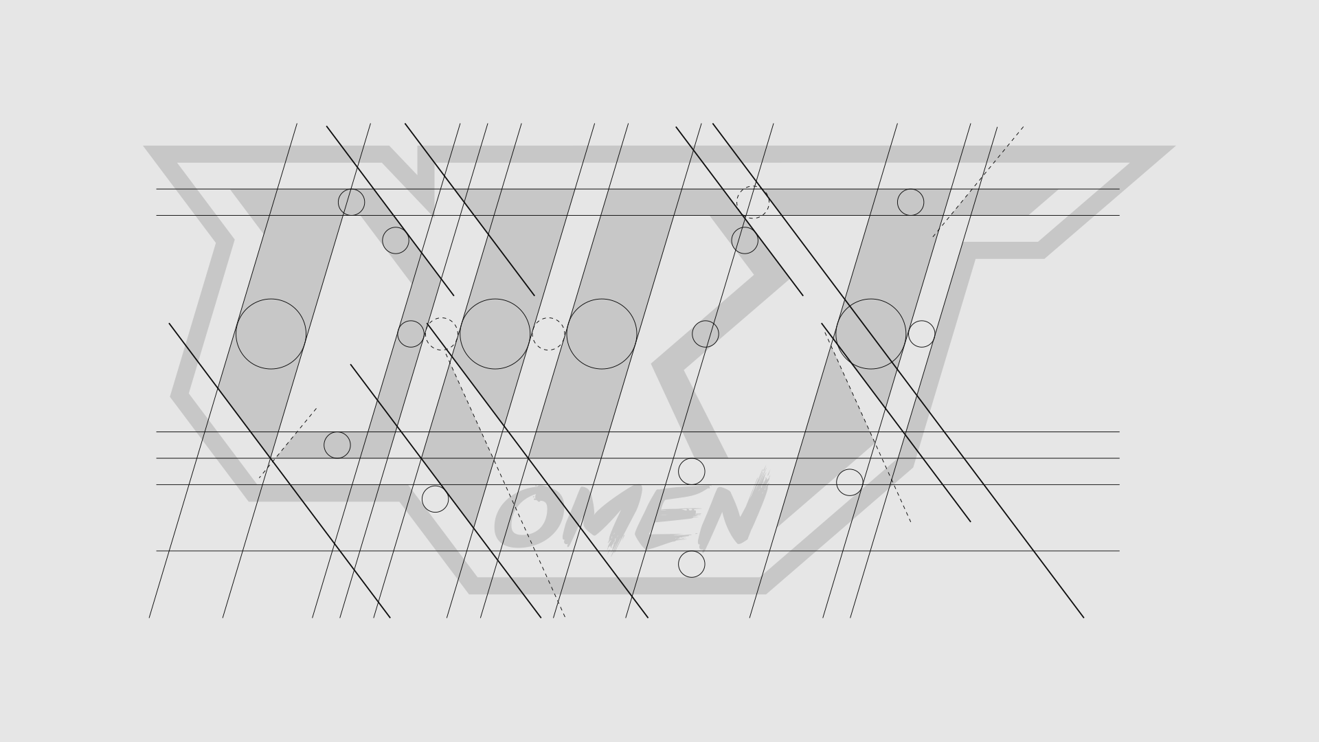 Dirt Omen geometry and construction of the logo