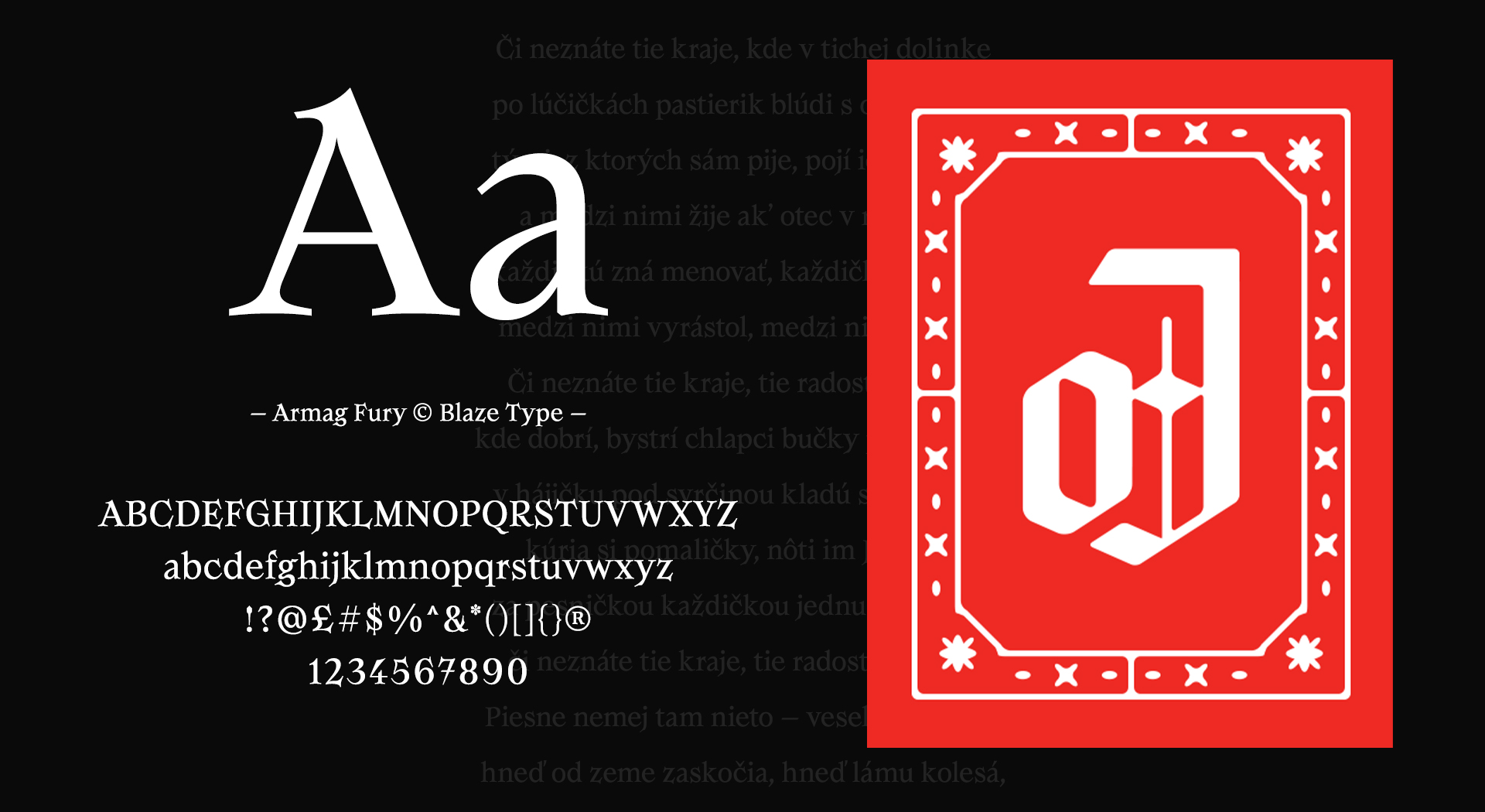 Odd Janko typography with monogram