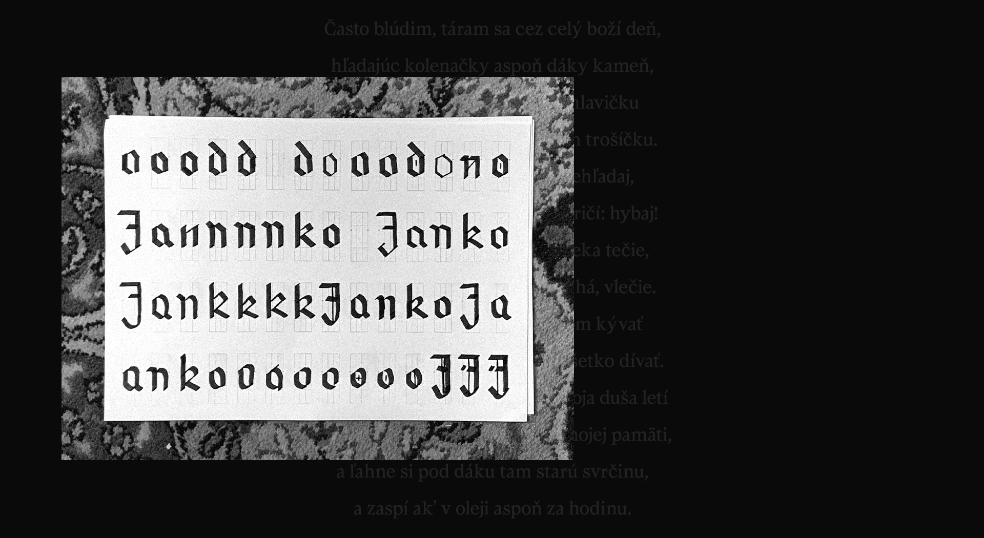 Sketch of Odd Janko logotype