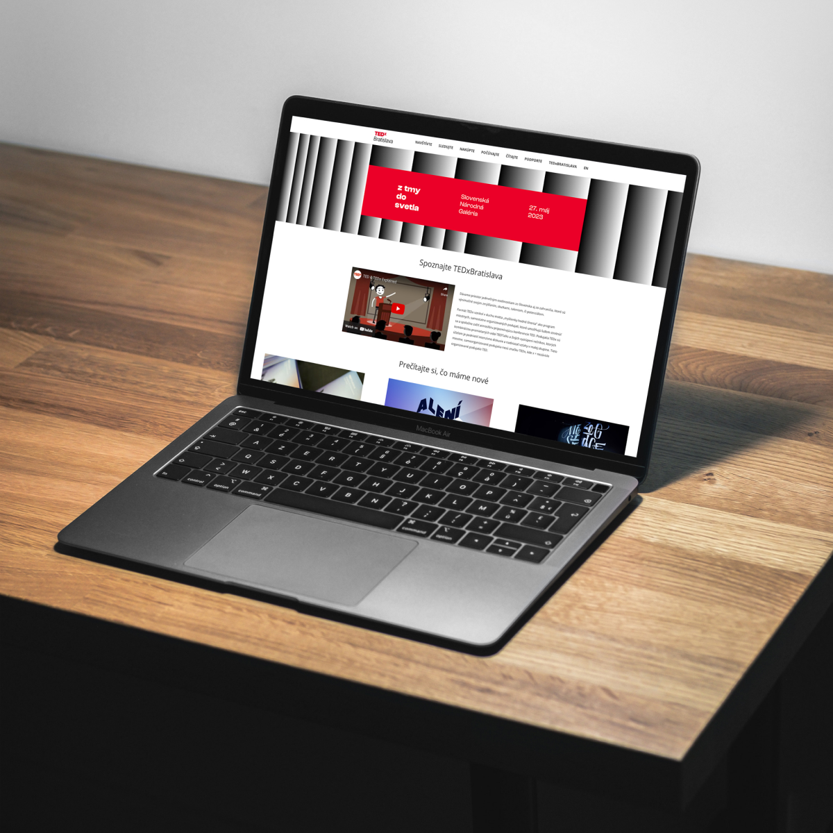 Website banner for TEDxBratislava 2023 Visual Identity