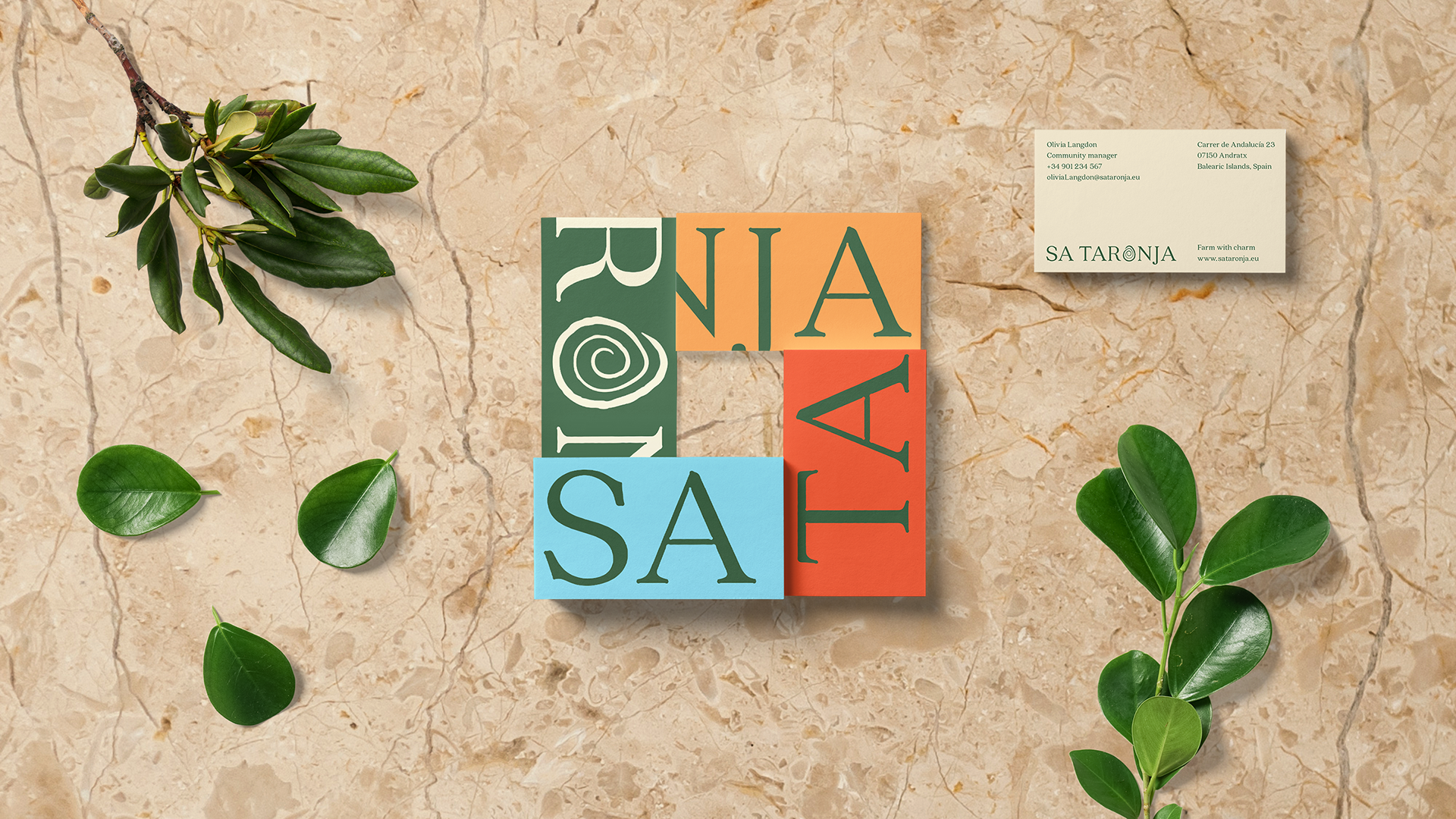 Colorful Business Cards for brand Sa Taronja