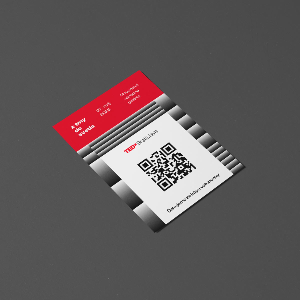 Ticket design for TEDxBratislava 2023 Visual Identity