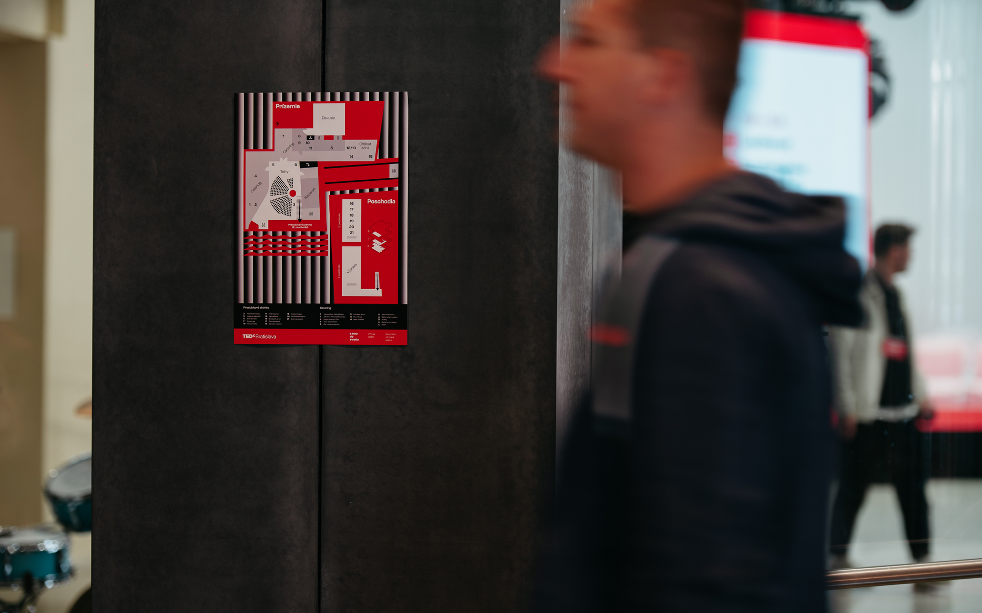 The photo of event map for TEDxBratislava 2023 Visual Identity