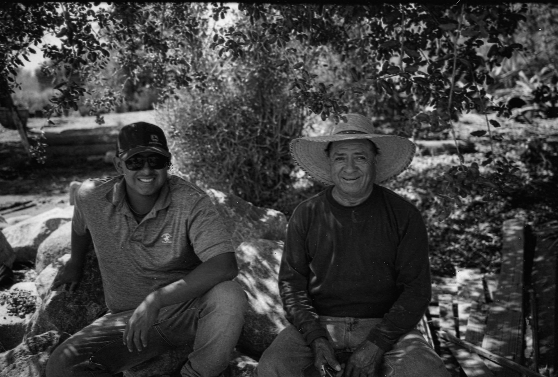 Luis and Epifeño pose for a group photo. Rainbow Canyon, CA, May, 2023