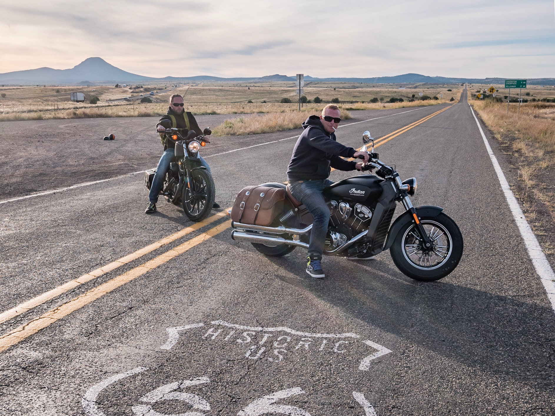 Bikers traveling on Route 66, Arizona