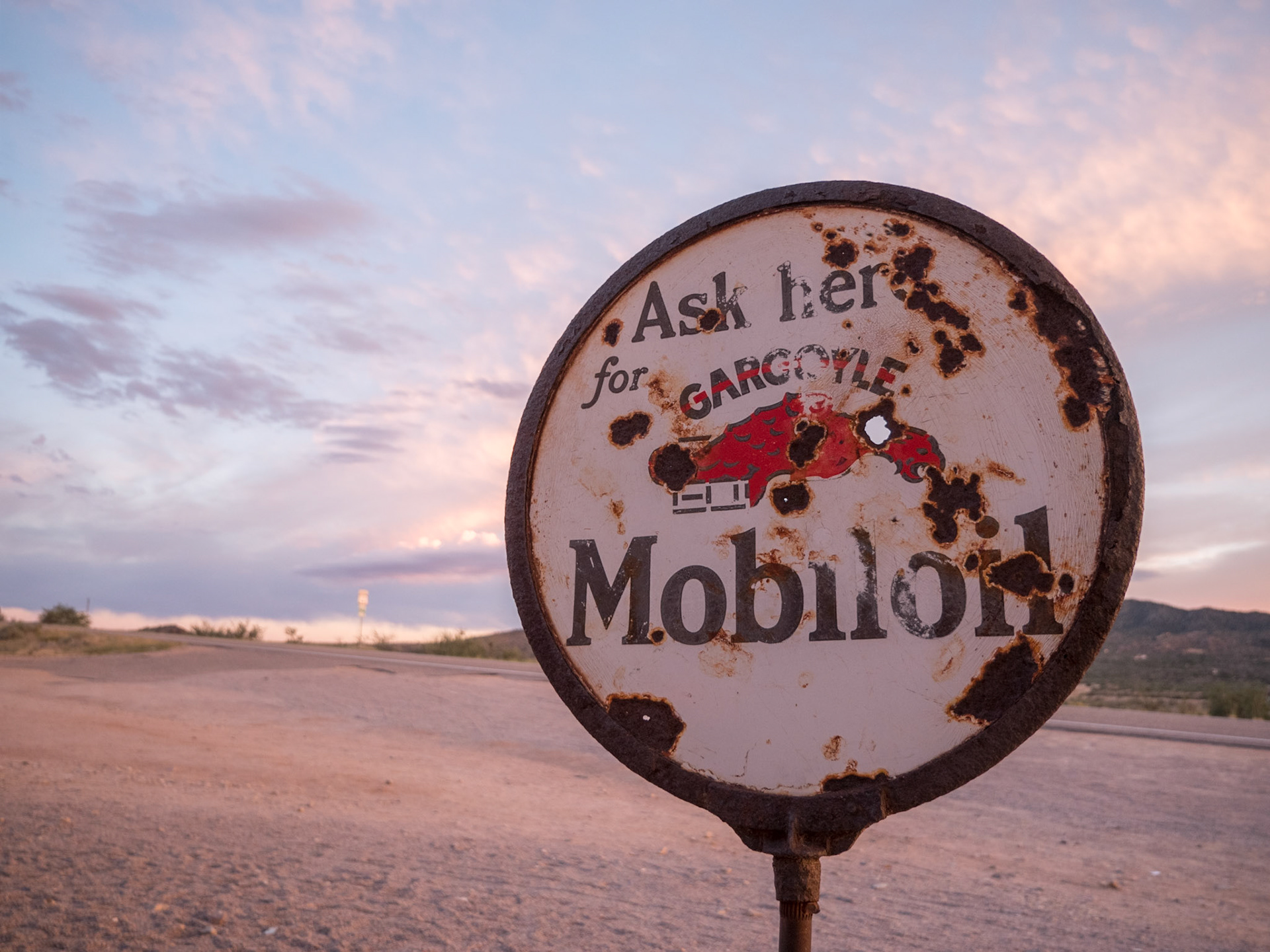 Outside Hackberry General Store in Arizona
