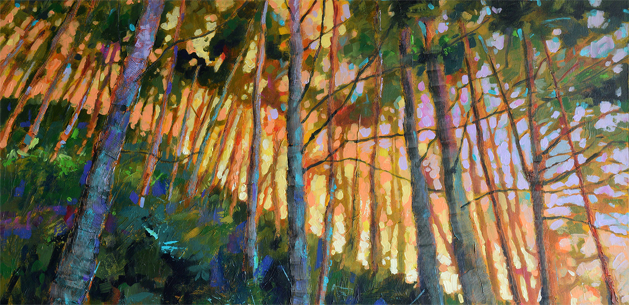 "Sunset Hike" 20" x 40" Acrylic on canvas - SOLD
