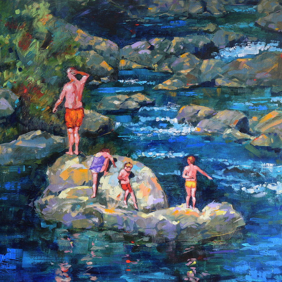 "Summer Maze" 30" x 30" Arcylic on canvas - SOLD