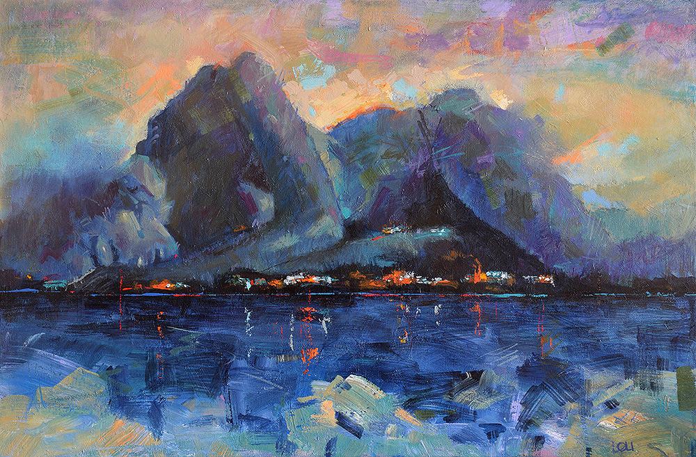 The Goddess Sleeps 30" x 20" Acrylic on canvas