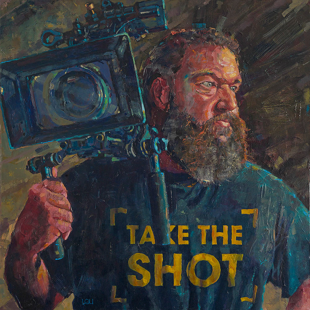 The Lensman 30"x30" Acrylic on canvas