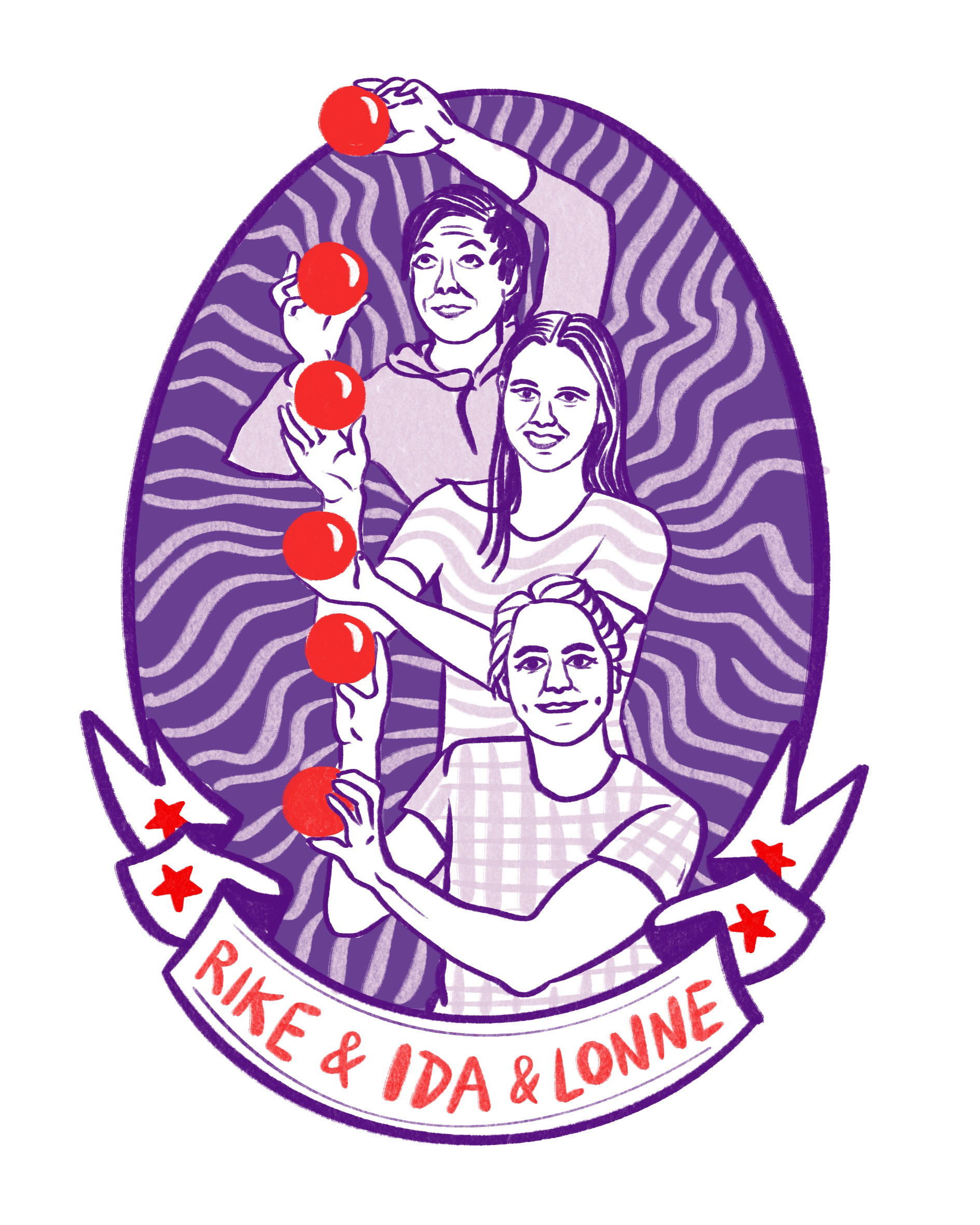 Lonne, Ida & Rike, Illustration ©schmiddlinthemiddle.com