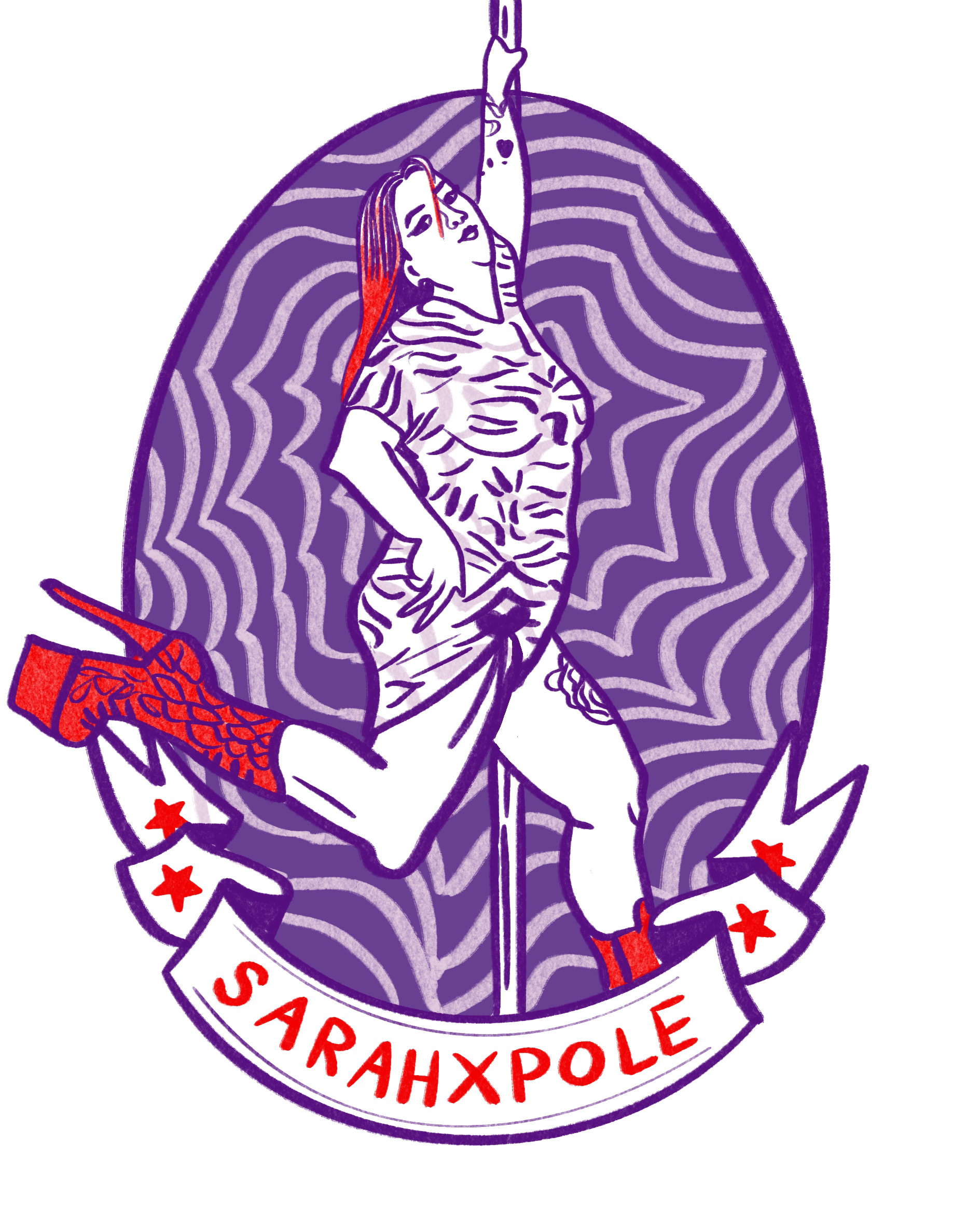 Sarah X Pole, Illustration ©schmiddlinthemiddle.com