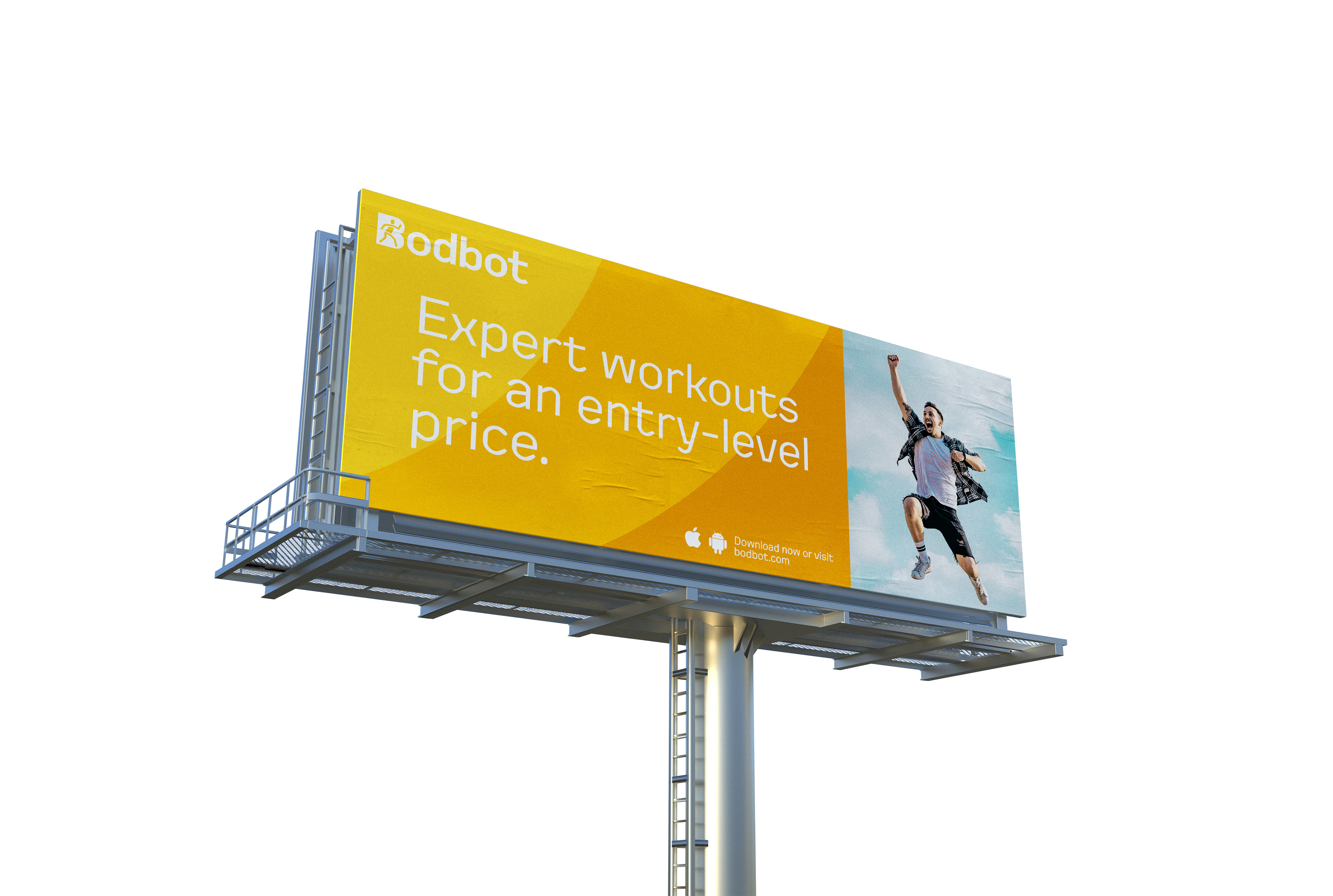 Billboard mockup for an app rebrand