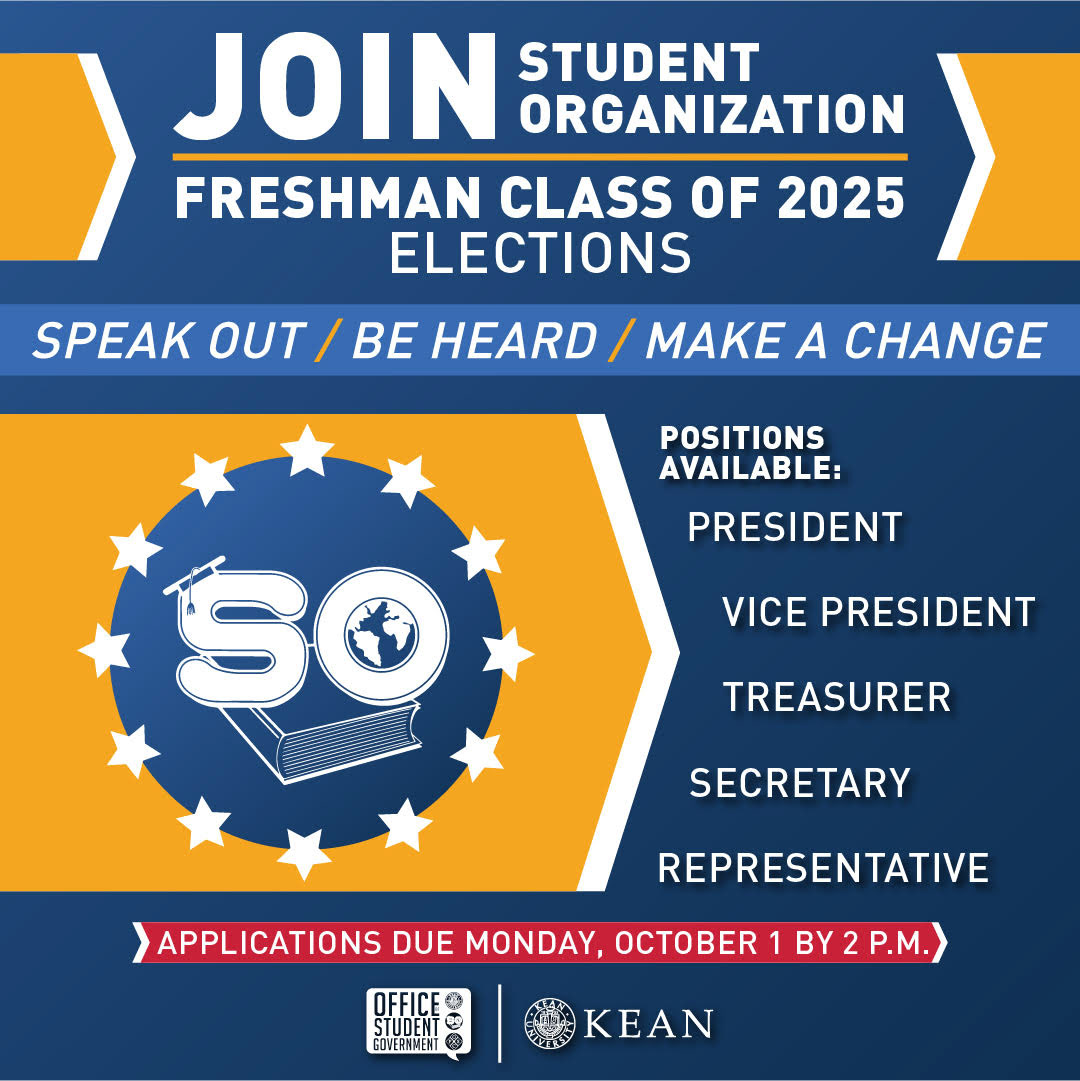 Social media post for Kean's Student Org