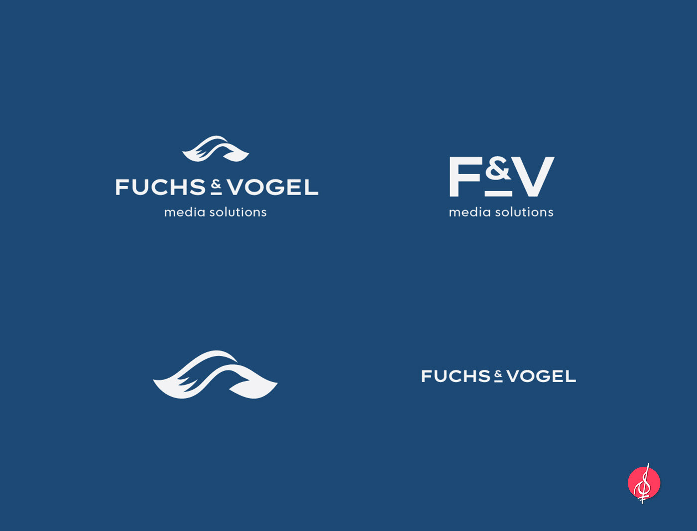 Fuchs & Vogel Media Solutions Logo & Brand Identity